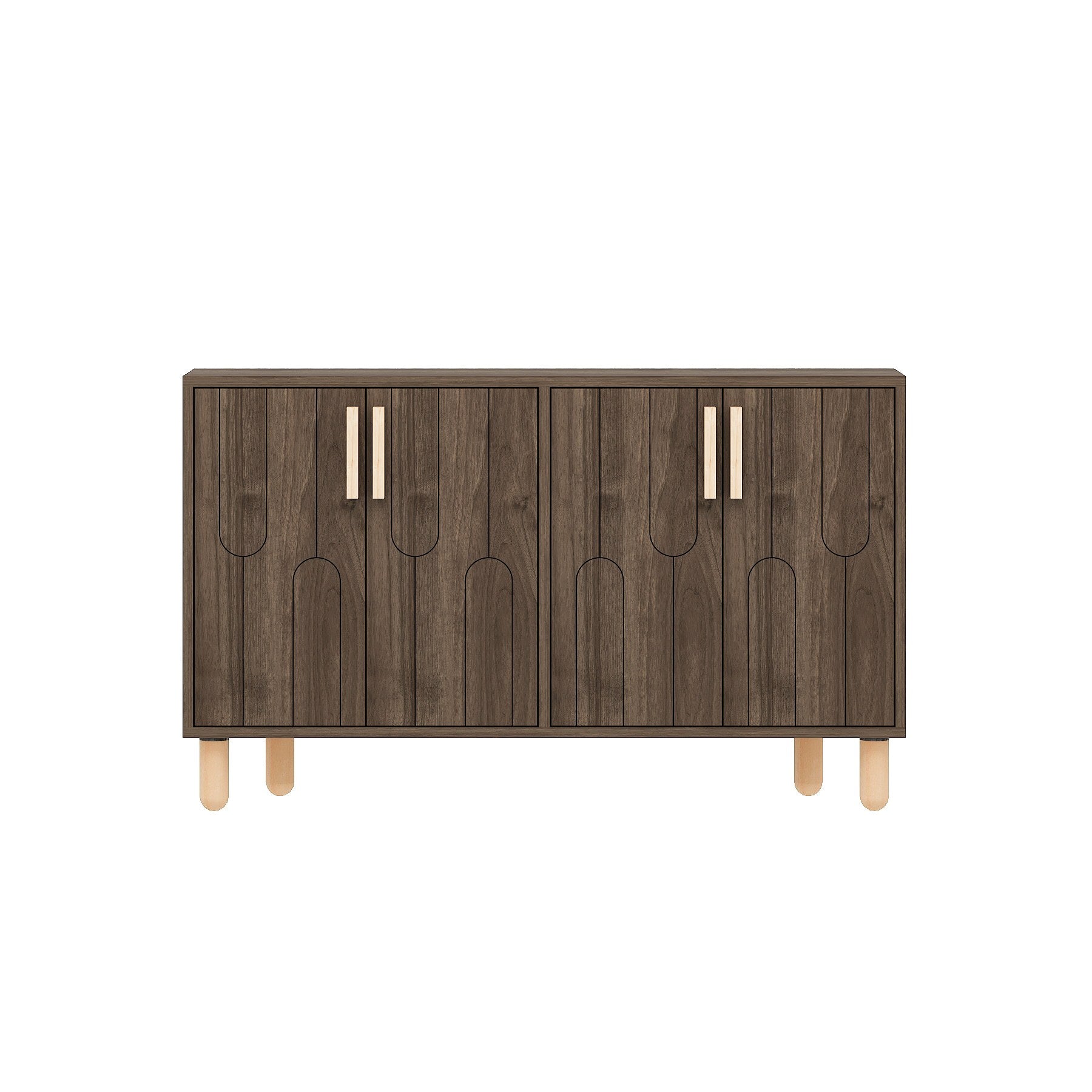 Aparador – 120 cm x 73,6 cm x 29,6 cm – Nogueira – Painel de partículas revestido a melamina