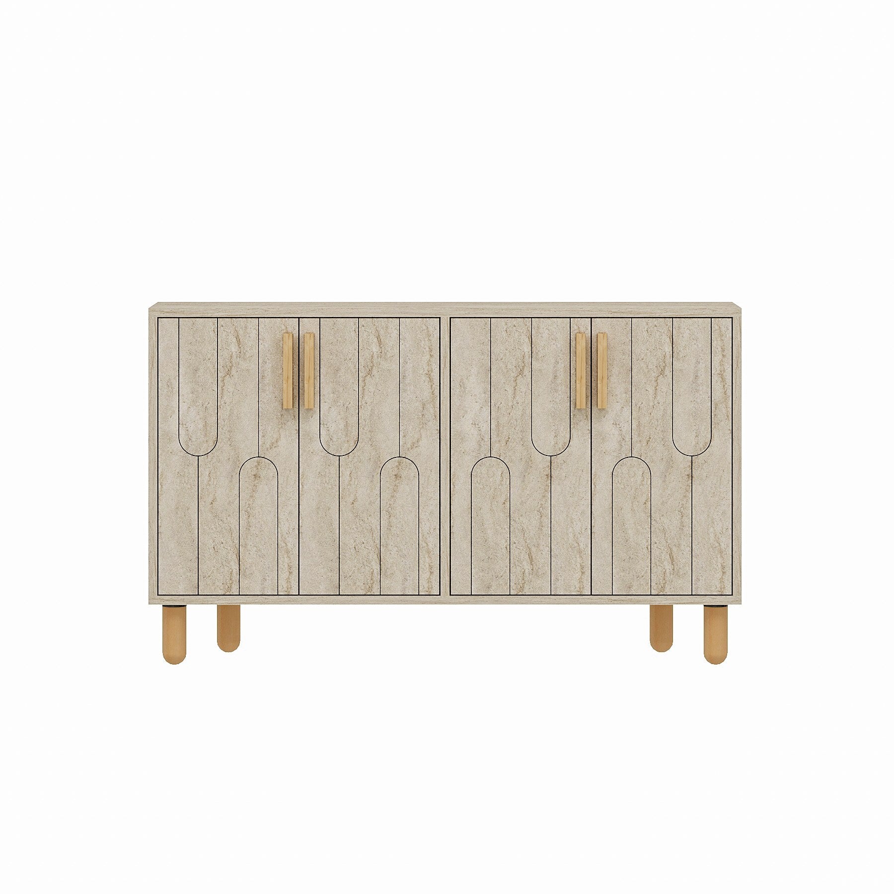 Aparador – 120cm x 73,6cm x 29,6cm – Travertino – MDF
