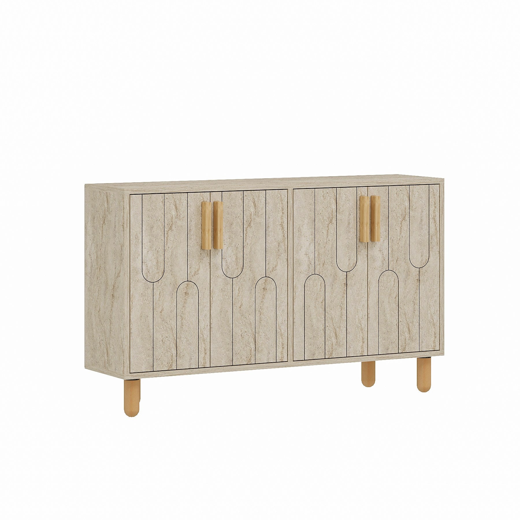 Aparador – 120cm x 73,6cm x 29,6cm – Travertino – MDF