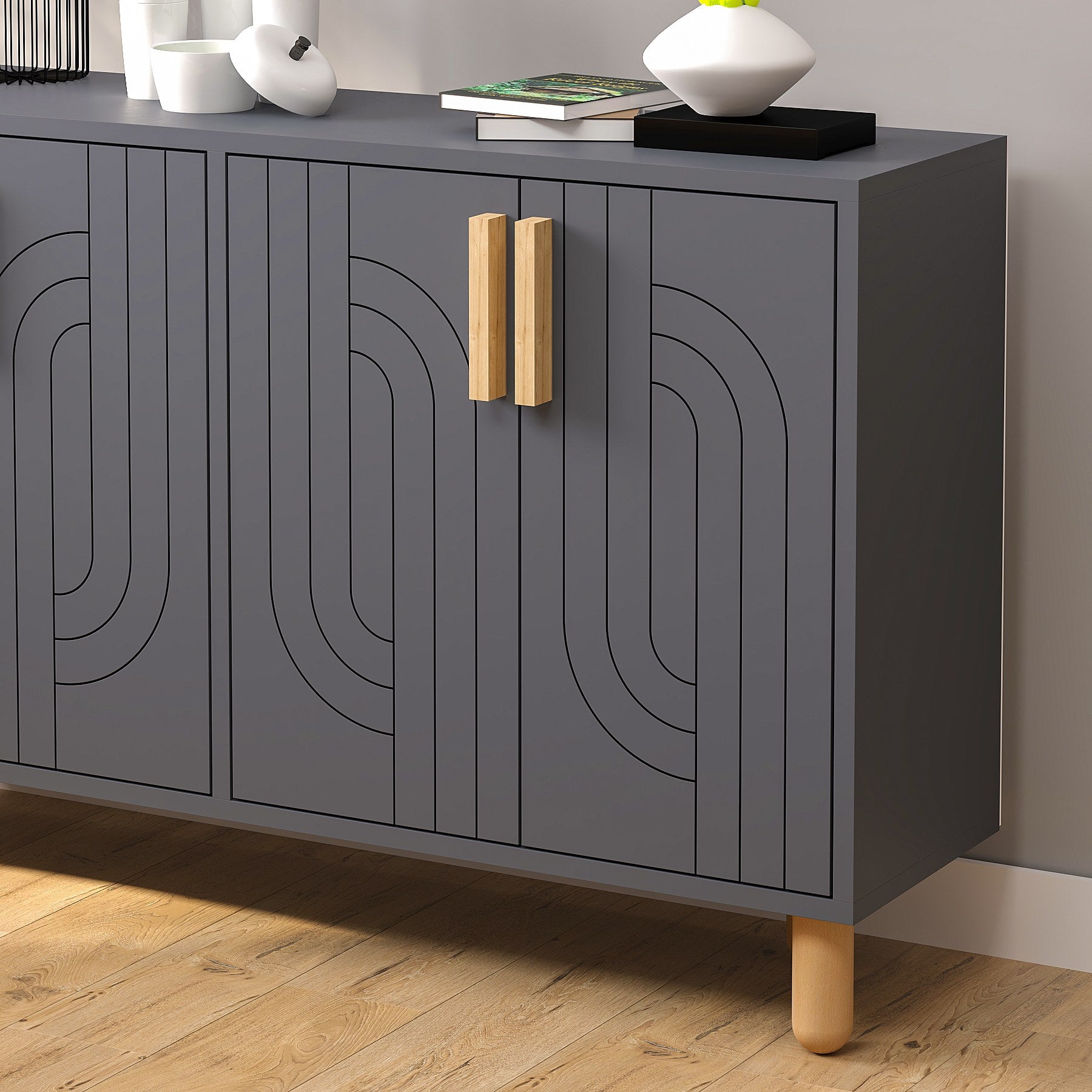 Aparador – 120cm – Antracite – Painel de partículas