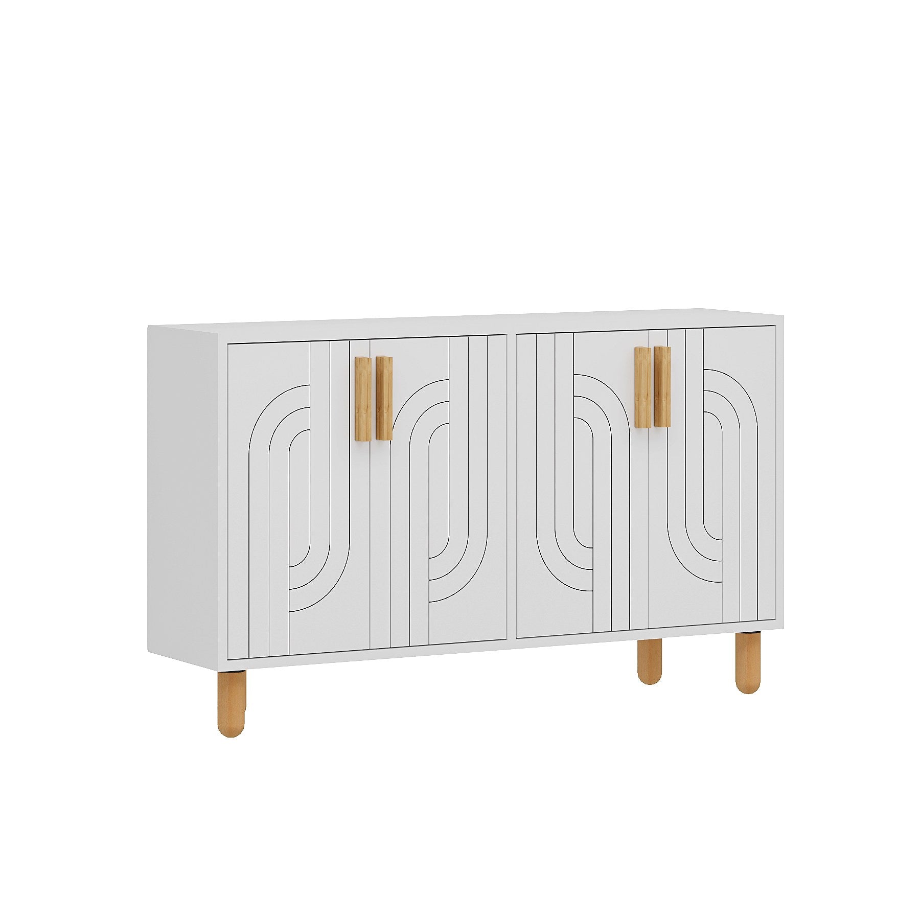 Aparador – 120cm x 73.6cm x 29.6cm – Branco – Painel de partículas