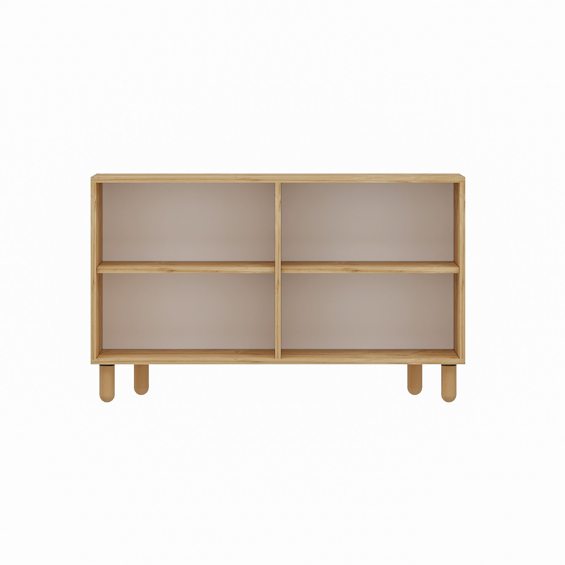 Aparador em painéis de partículas revestido a melamina – 120 cm x 73.6 cm x 29.6 cm – Carvalho Saphire