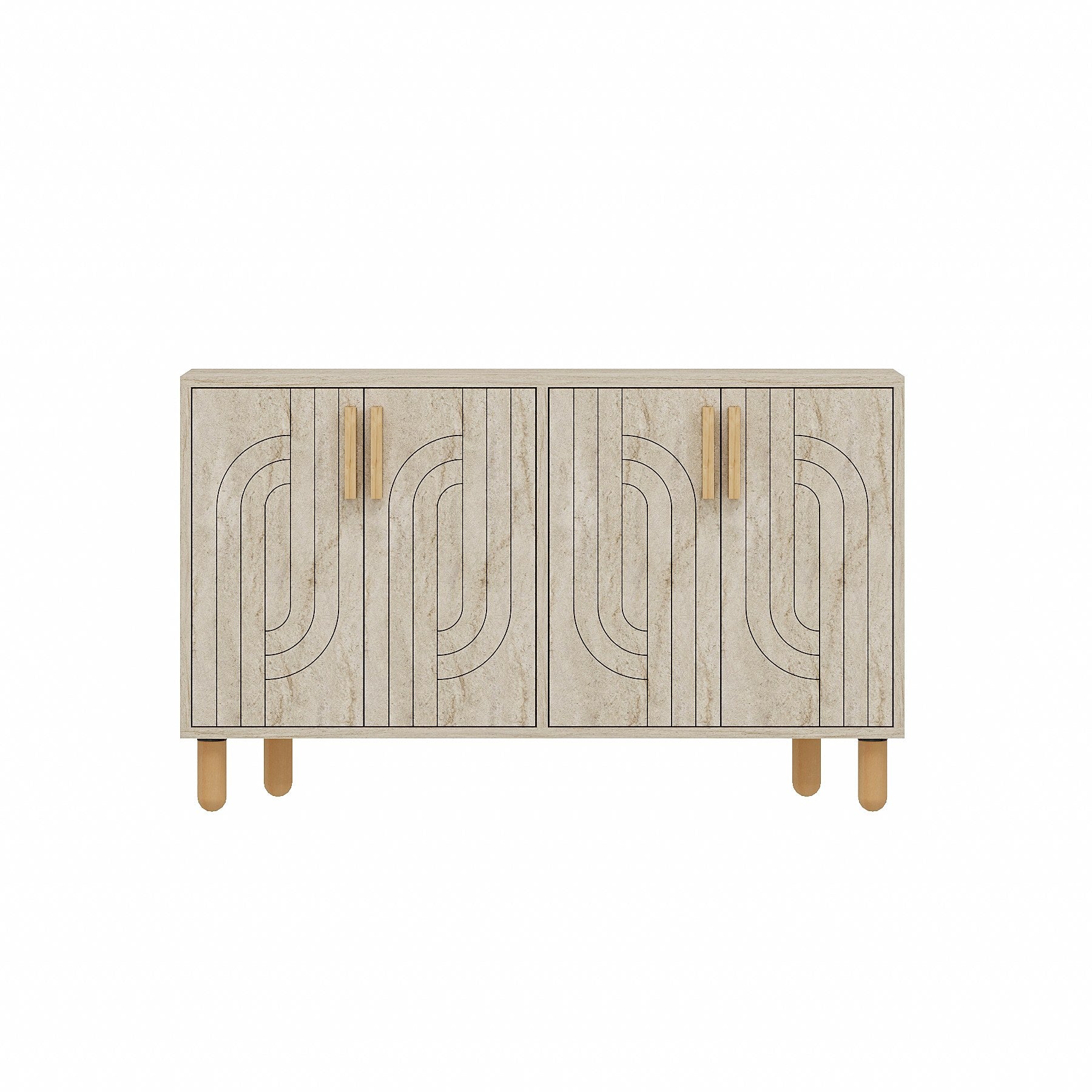 Aparador – 120cm x 73,6cm x 29,6cm – Travertino – MDF