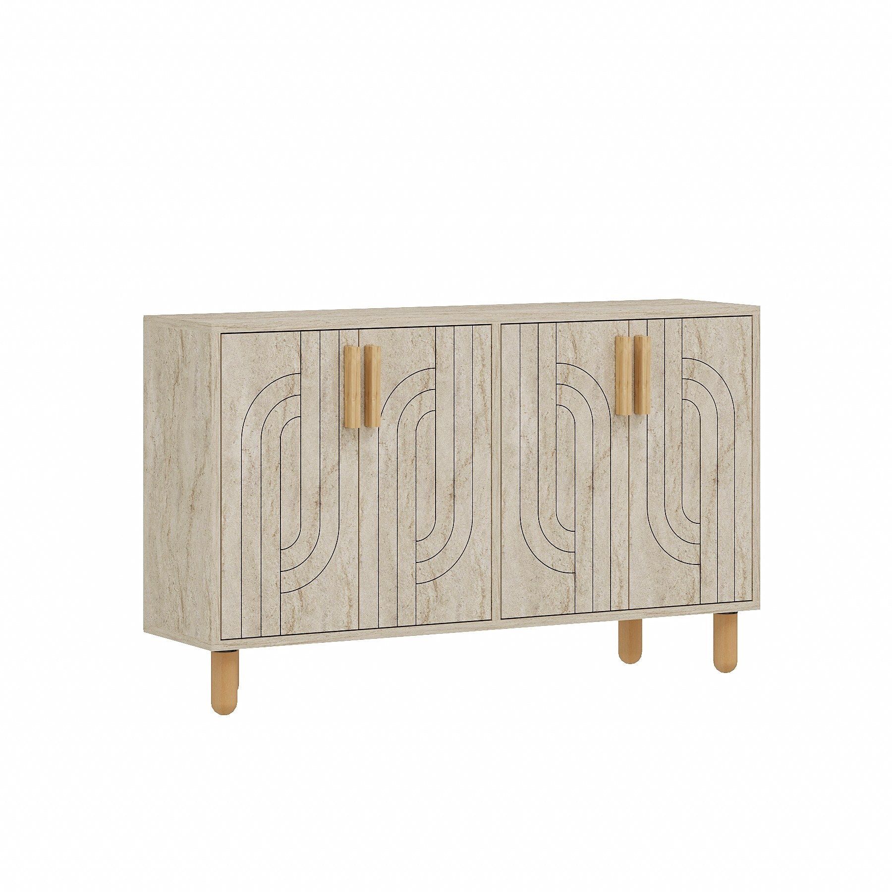 Aparador – 120cm x 73,6cm x 29,6cm – Travertino – MDF