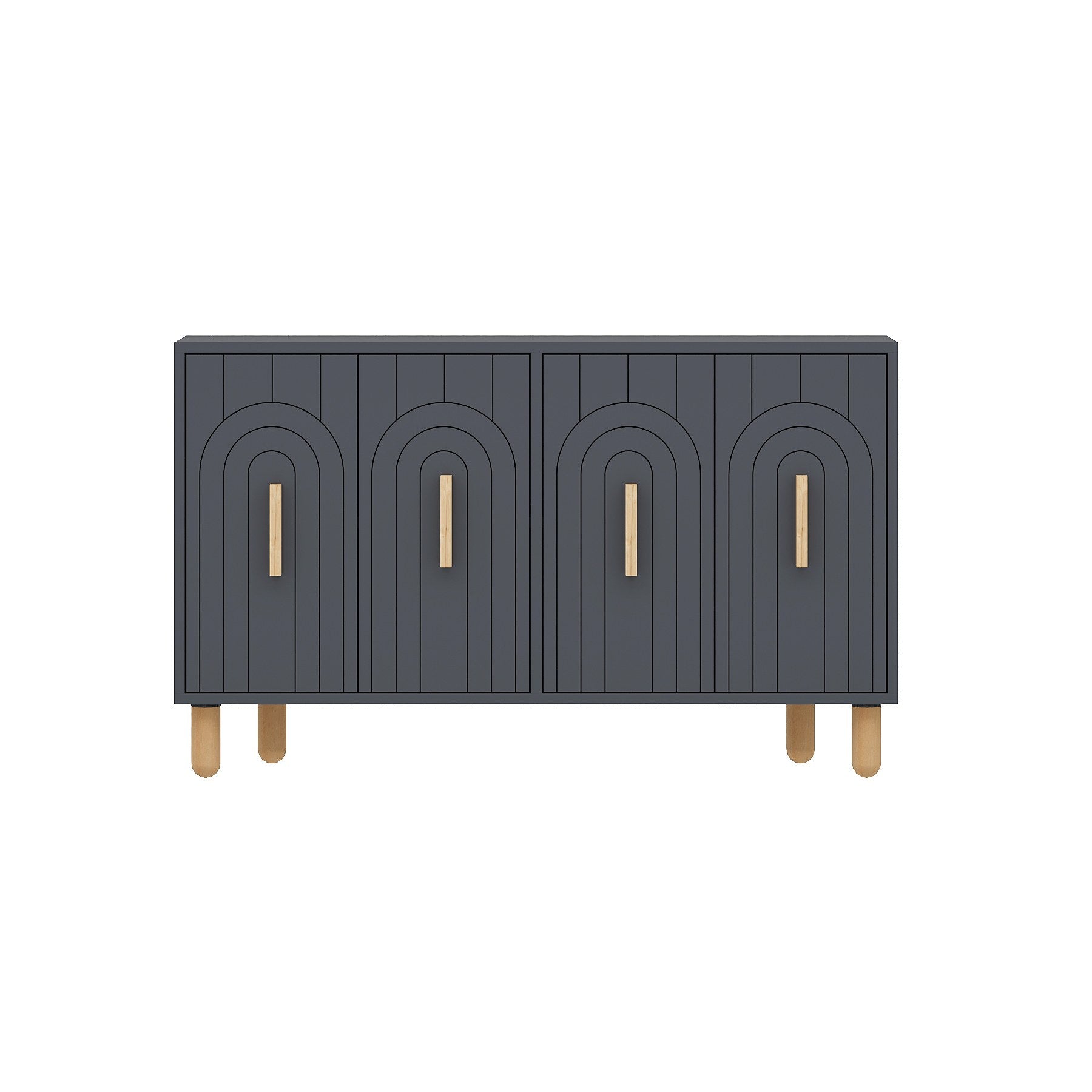 Aparador – 120 cm – Antracite – Painel de partículas com revestimento a melamina