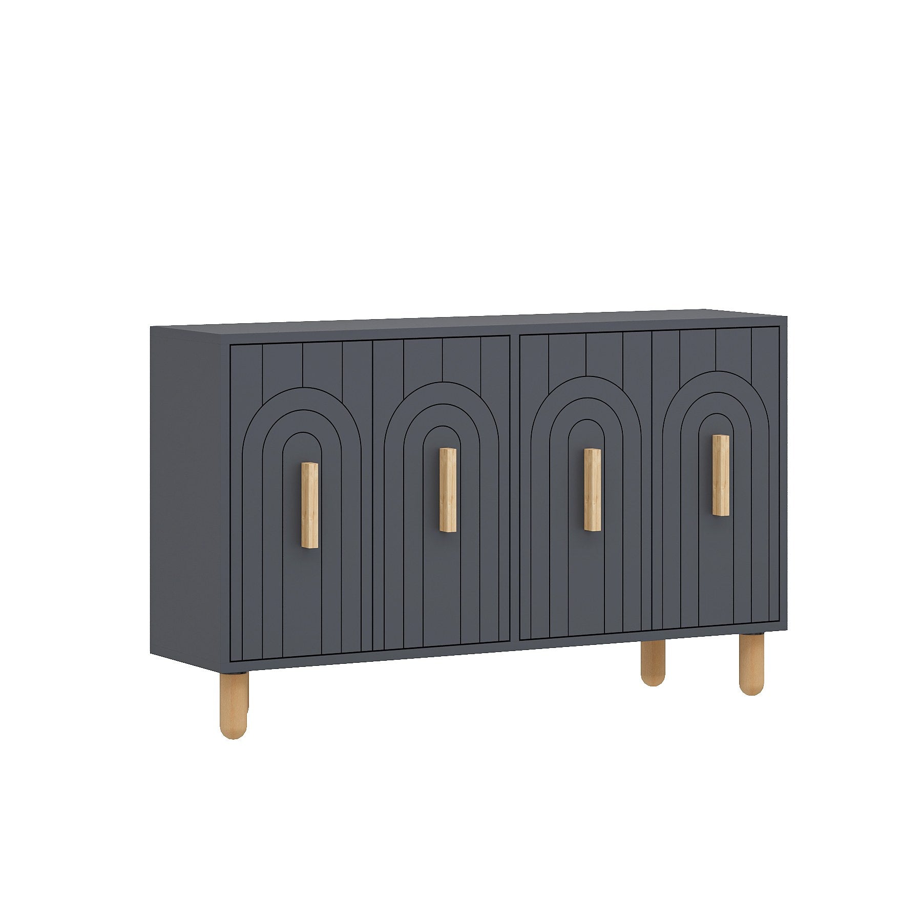 Aparador – 120 cm – Antracite – Painel de partículas com revestimento a melamina