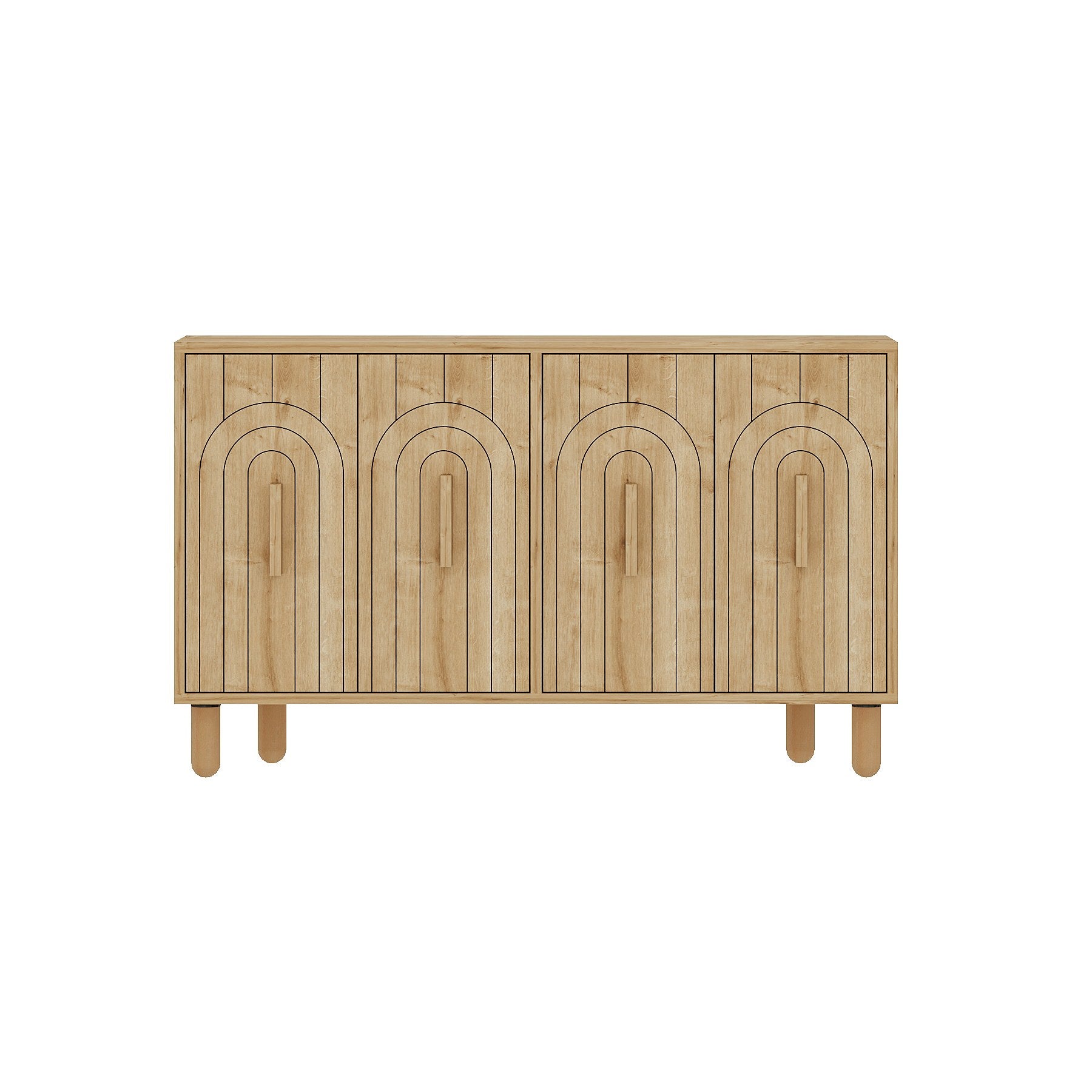 Aparador – 120 cm x 73.6 cm x 29.6 cm – Carvalho Saphire – Painel de partículas com revestimento em melamina