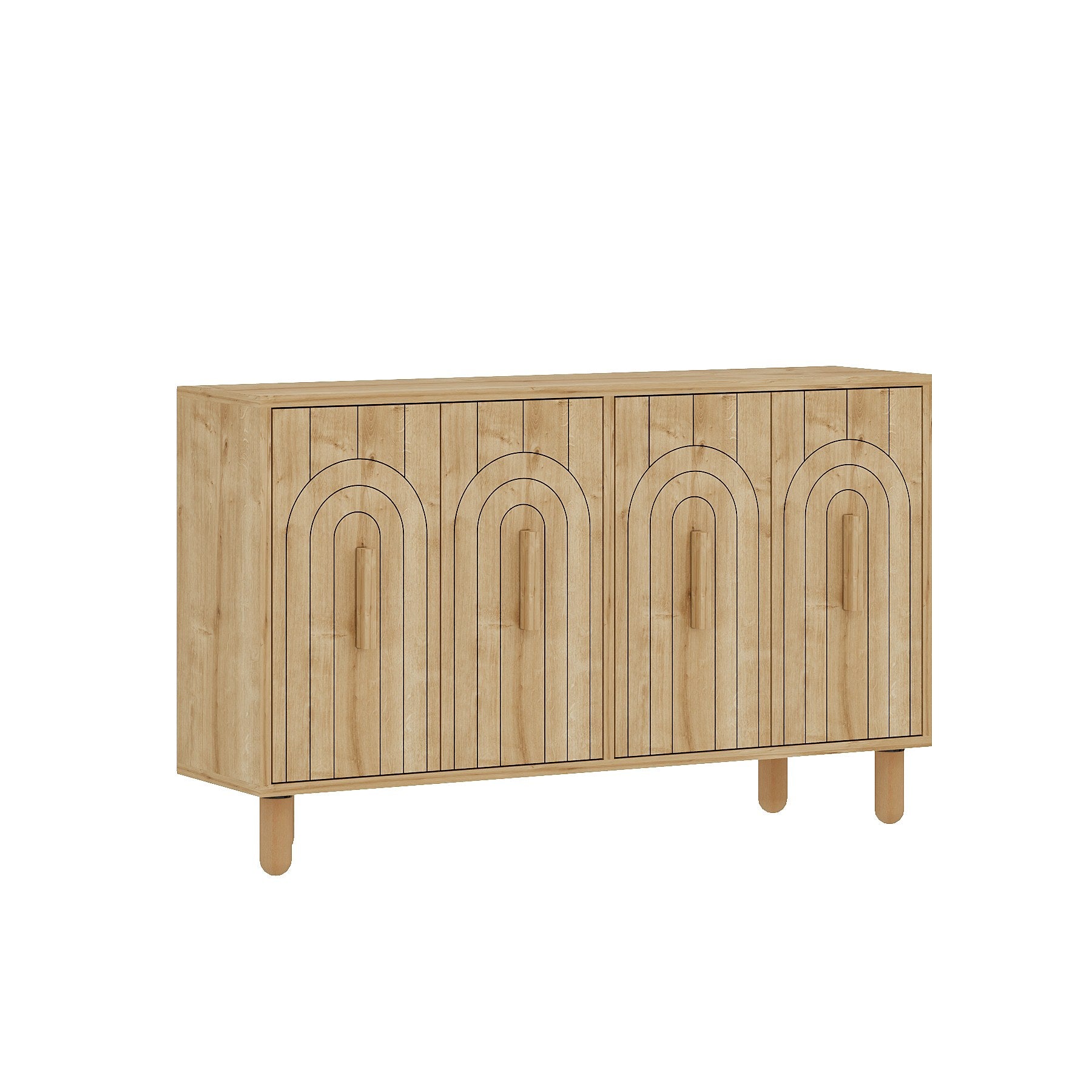 Aparador – 120 cm x 73.6 cm x 29.6 cm – Carvalho Saphire – Painel de partículas com revestimento em melamina