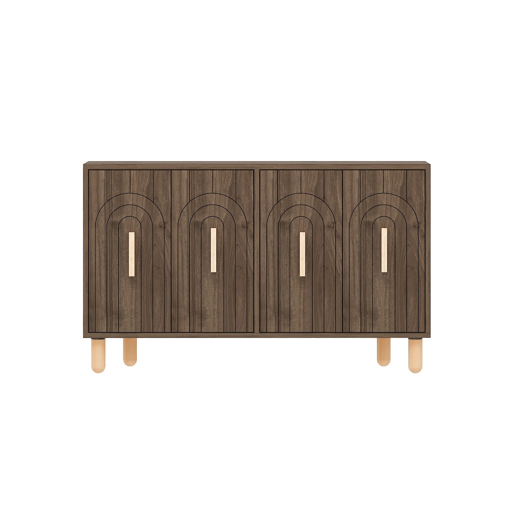 Aparador – 120 cm x 73,6 cm x 29,6 cm – Nogueira – Painéis de partículas revestidos a melamina