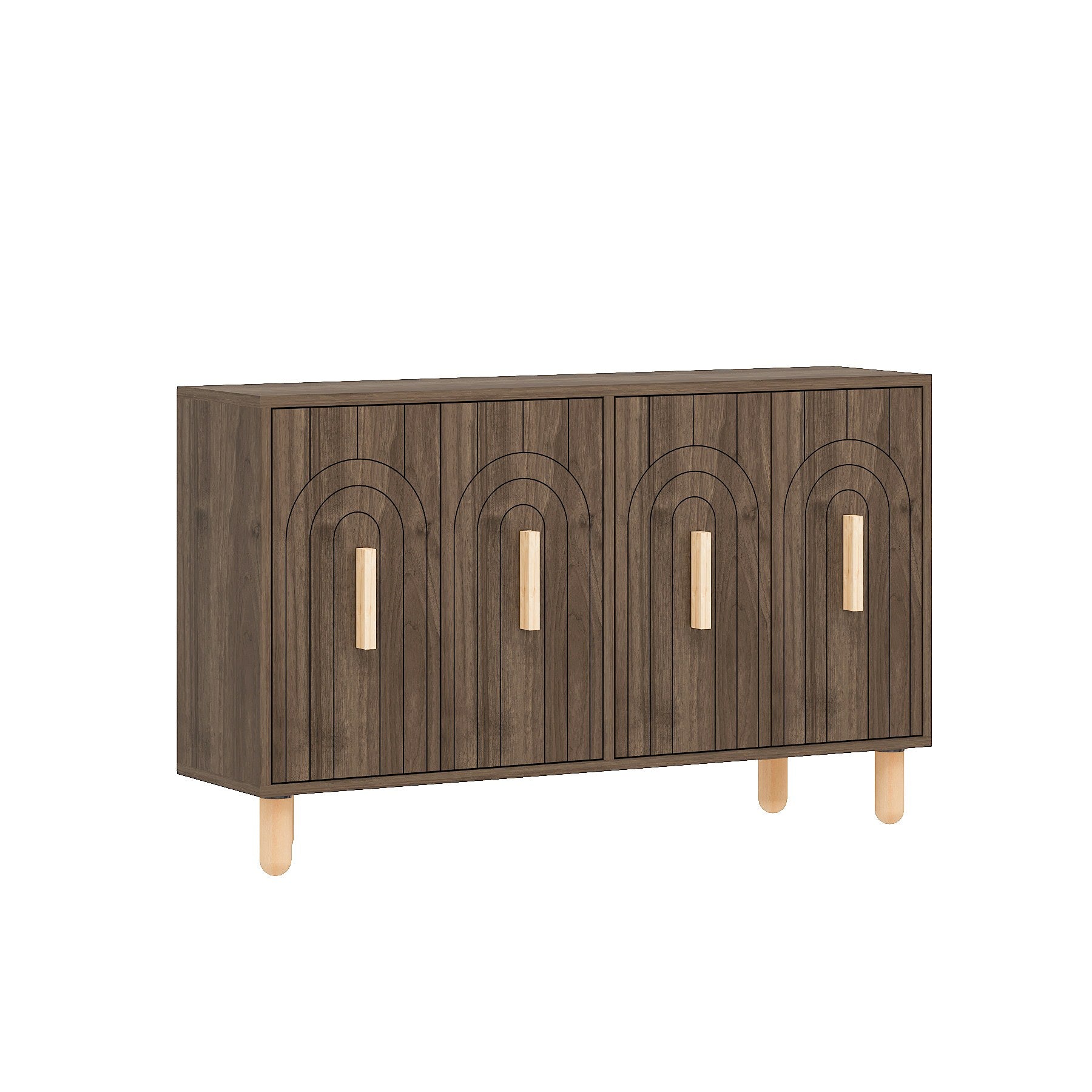 Aparador – 120 cm x 73,6 cm x 29,6 cm – Nogueira – Painéis de partículas revestidos a melamina