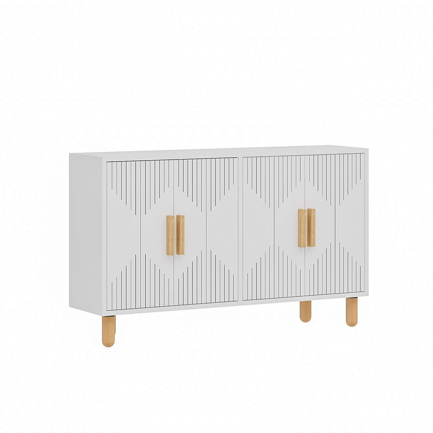 Aparador – 120cm x 73.6cm x 29.6cm – Branco – Painel de Partículas