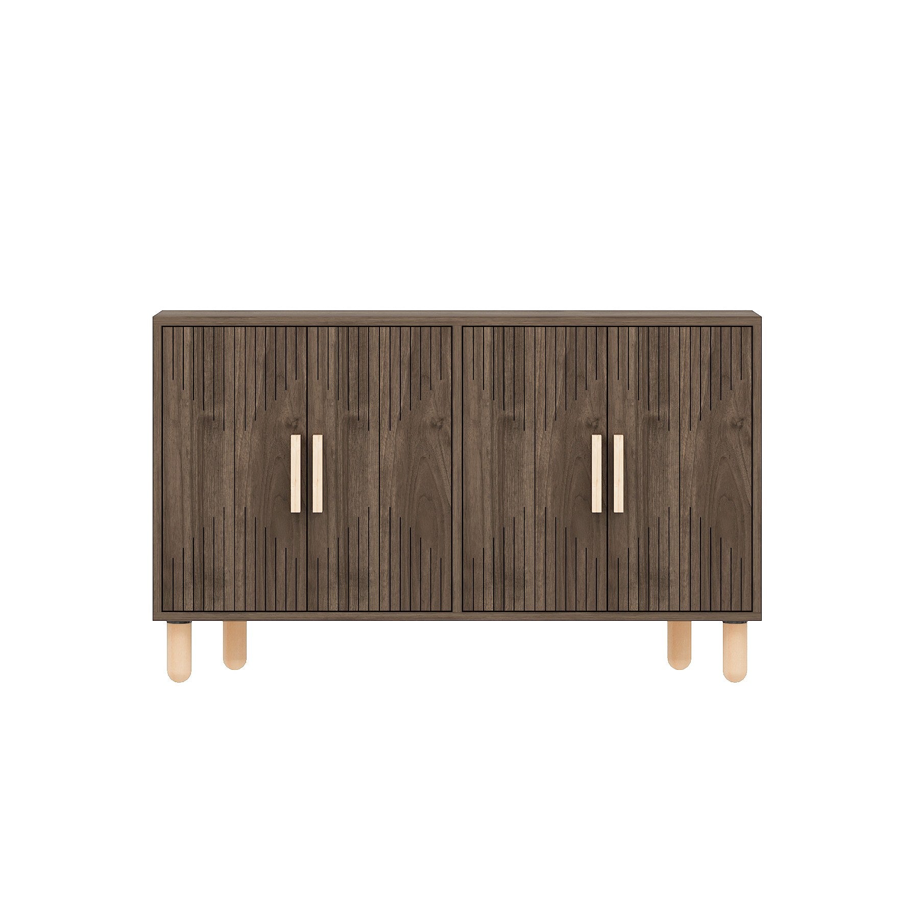 Aparador – 120 cm x 73,6 cm x 29,6 cm – Nogueira – Painel de partículas revestido a melamina