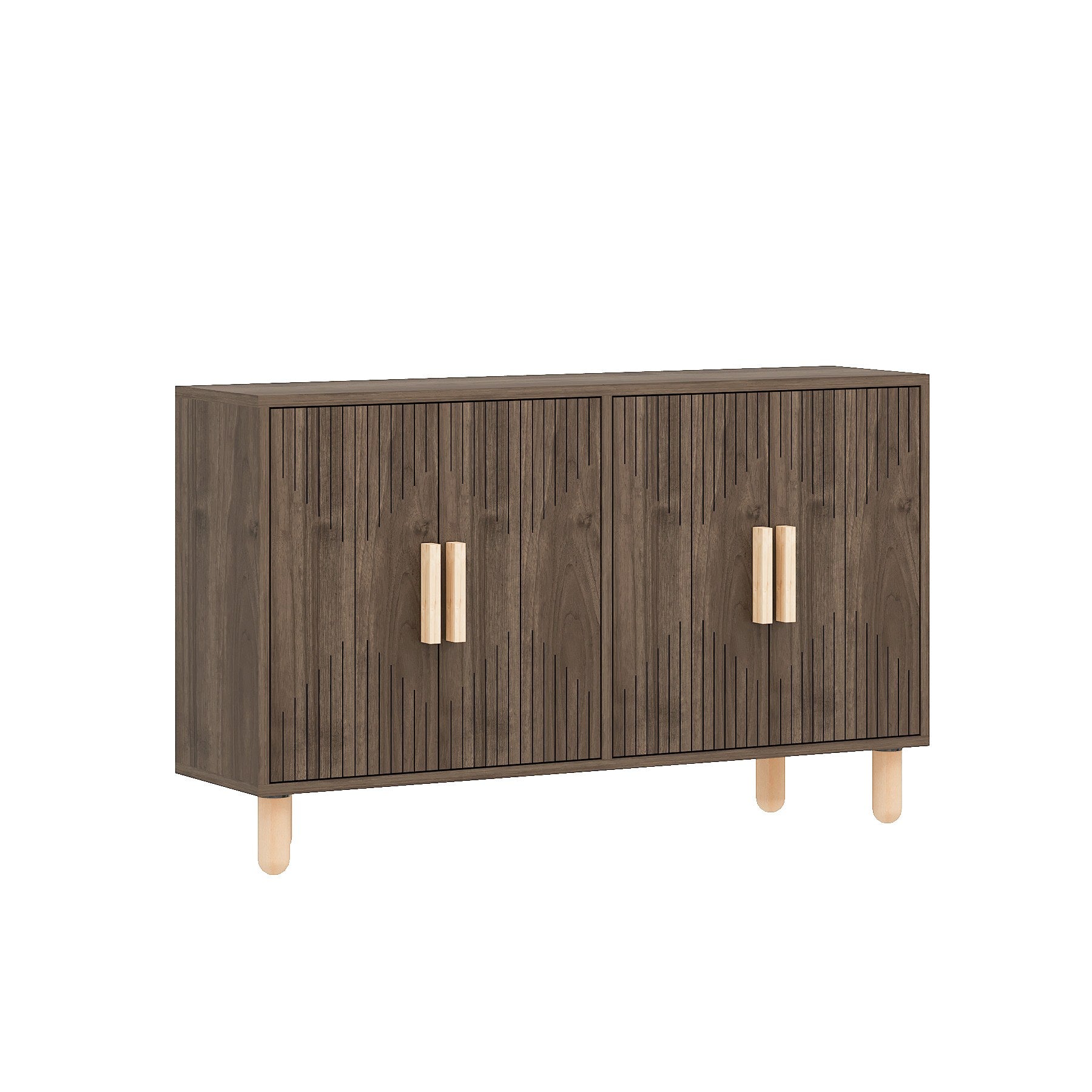 Aparador – 120 cm x 73,6 cm x 29,6 cm – Nogueira – Painel de partículas revestido a melamina