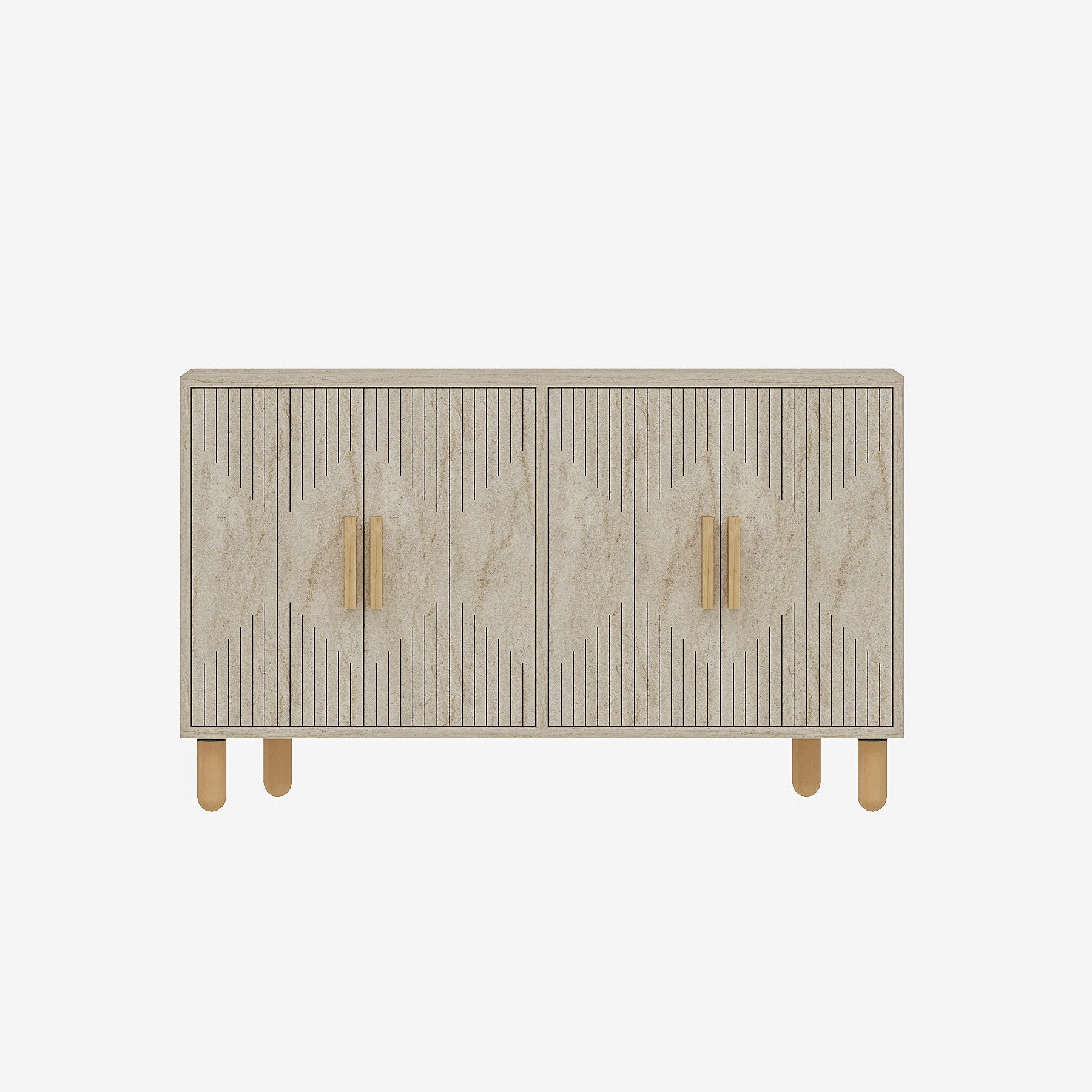 Aparador de MDF revestido com melamina – 120cm x 73,6cm x 29,6cm – Travertino