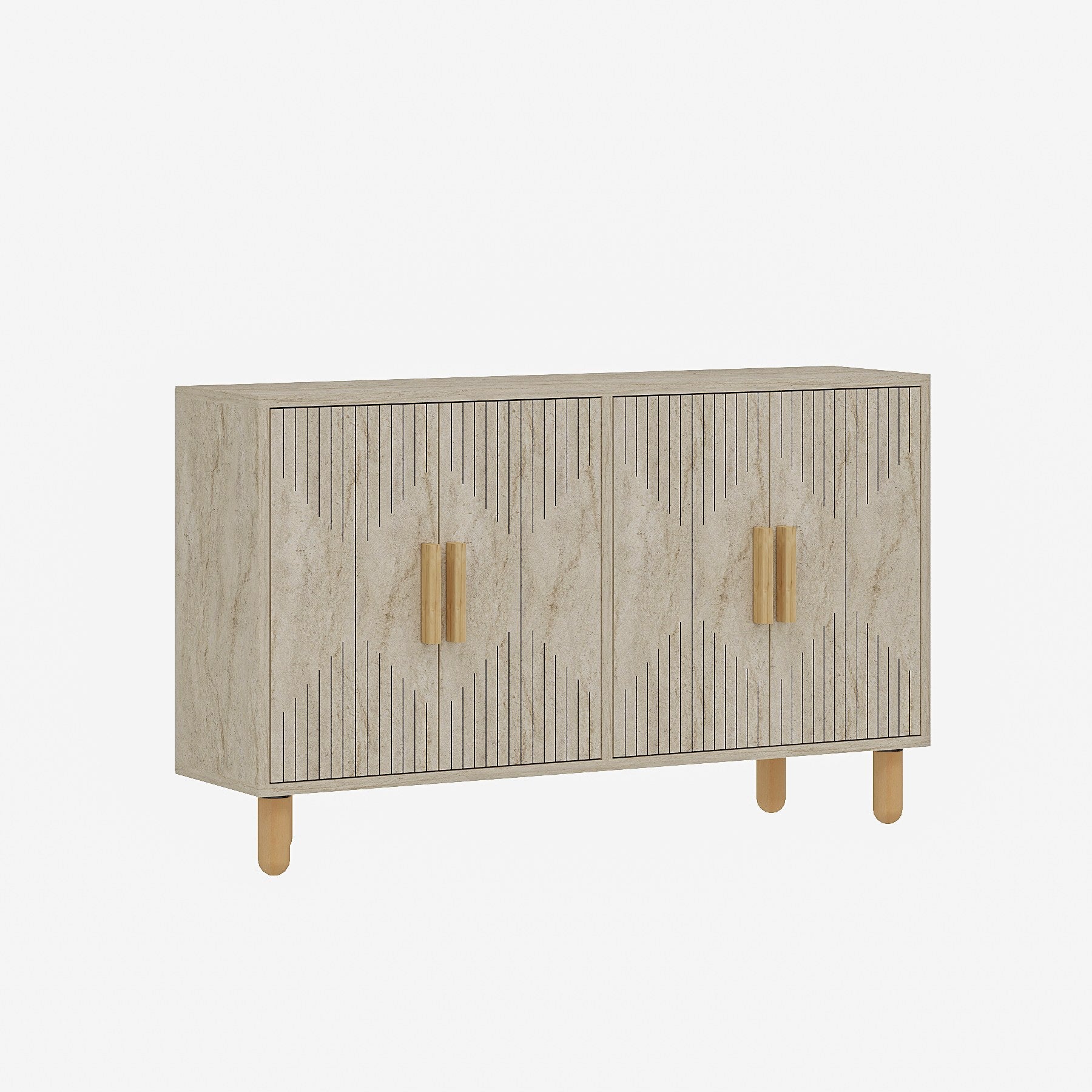 Aparador de MDF revestido com melamina – 120cm x 73,6cm x 29,6cm – Travertino