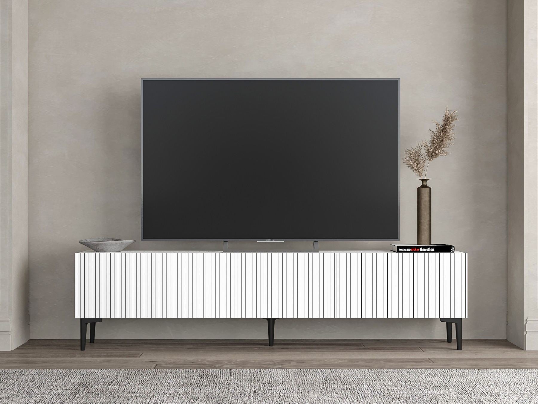 Móvel de TV – 180 cm x 45 cm x 31,4 cm – Branco – MDF