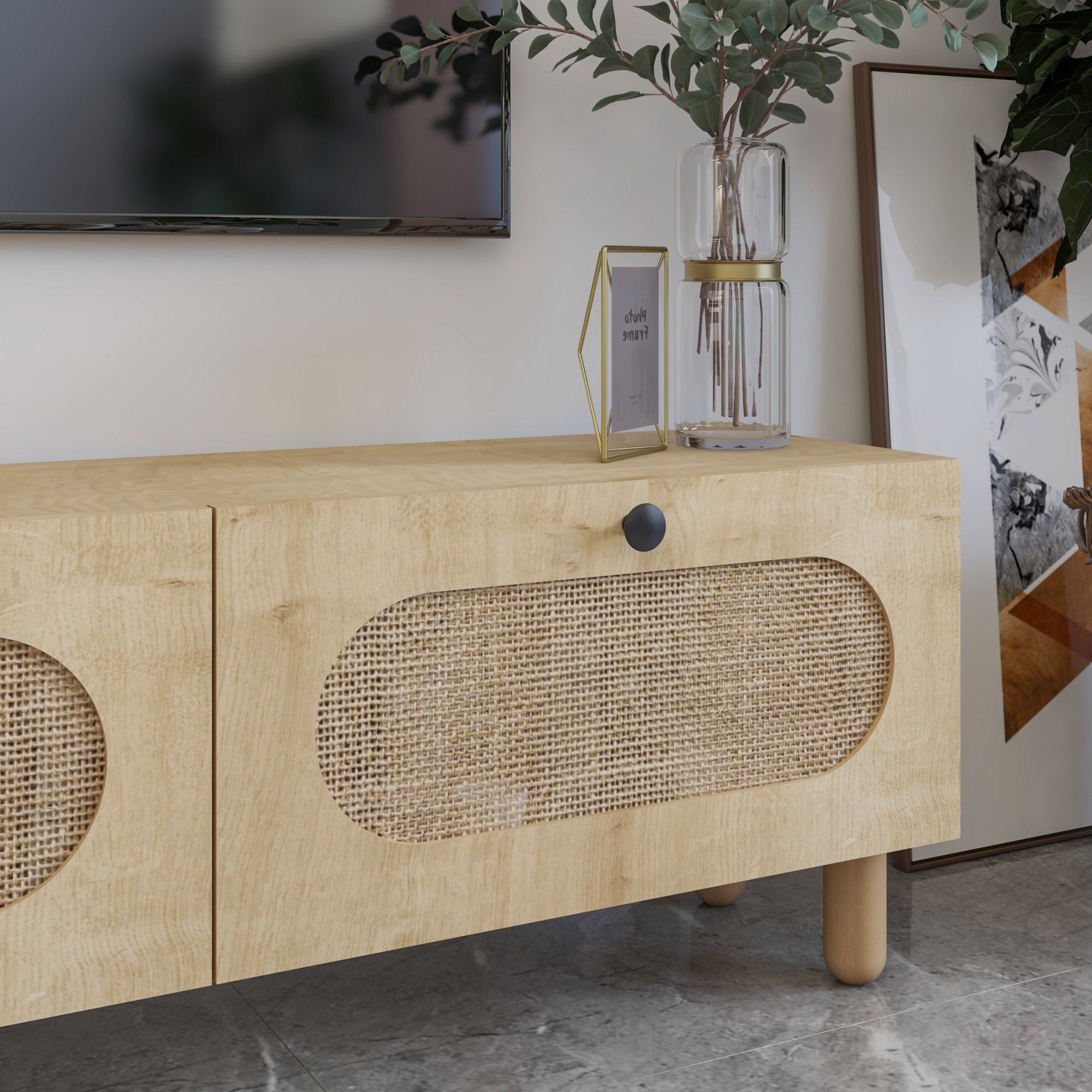 Móvel de TV – 180cm – Carvalho Safira – MDF