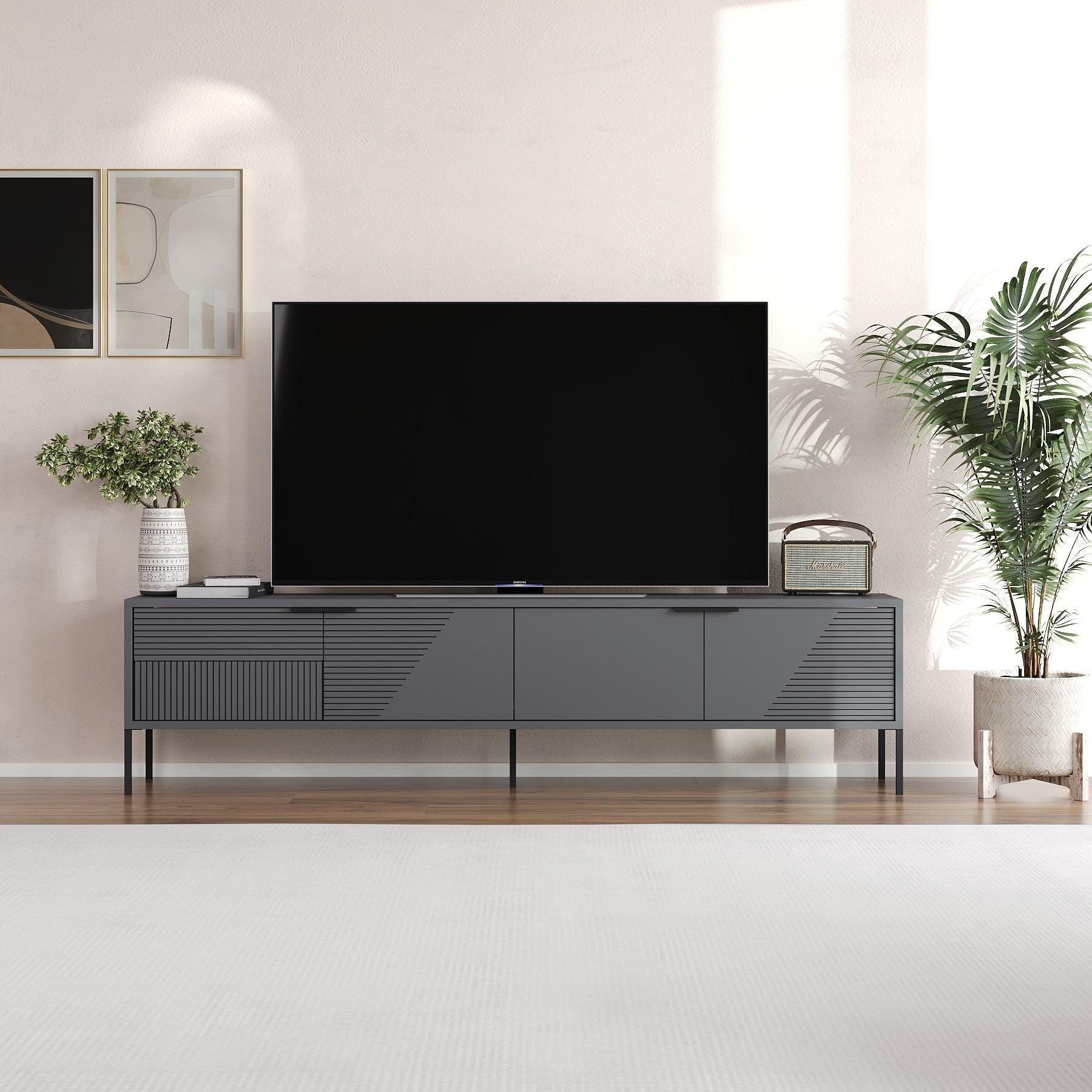 Móvel de TV – 180cm x 45cm x 30cm – Antracite – MDF