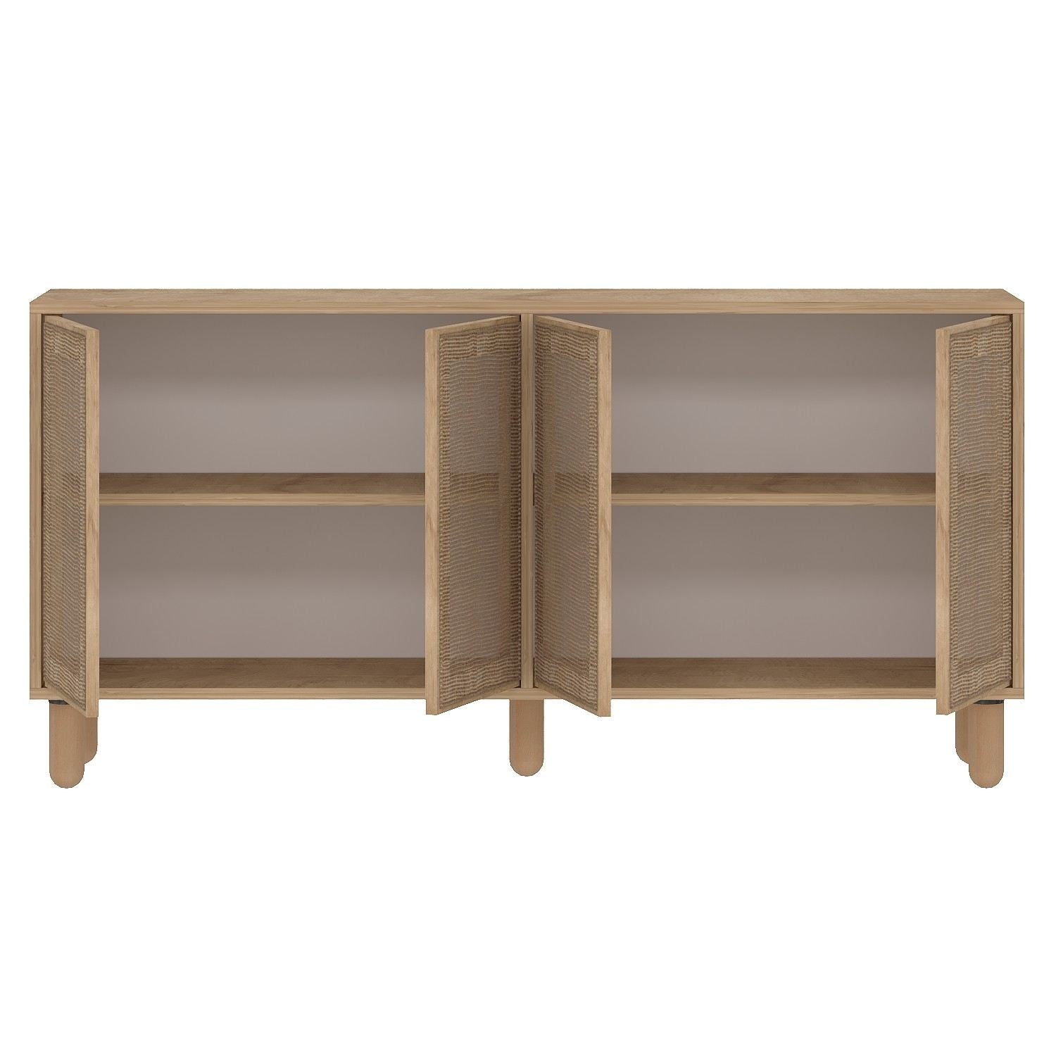 Aparador – 150 cm x 73 cm x 36 cm – Carvalho Safira – Aglomerado revestido de melamina