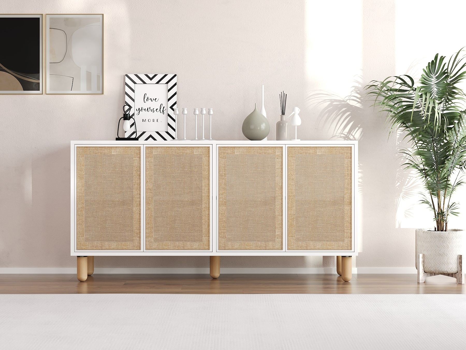 Aparador – 150 cm x 73 cm x 36 cm – Branco – Painel de Partículas