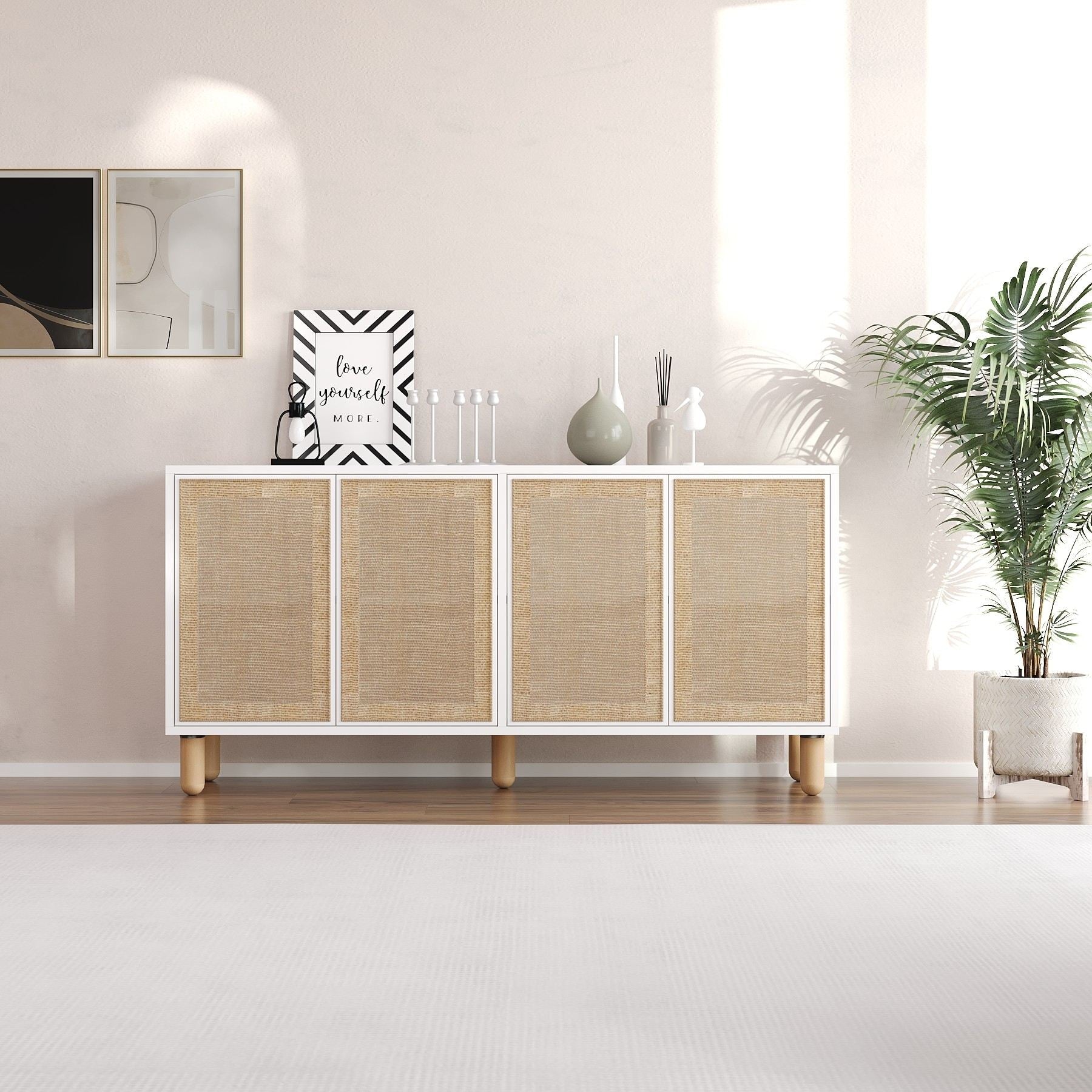 Aparador – 150 cm x 73 cm x 36 cm – Branco – Painel de Partículas