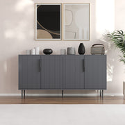 Aparador – 150cm x 75cm x 36cm – Antracite – Aglomerado revestido de melamina