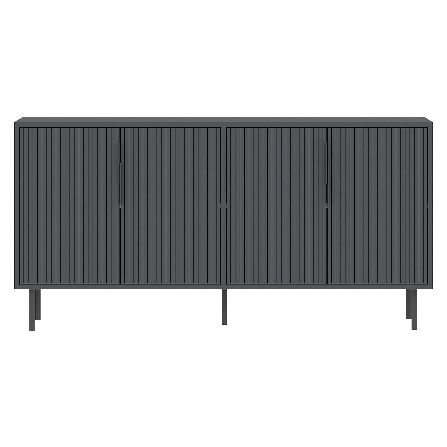 Aparador – 150cm x 75cm x 36cm – Antracite – Aglomerado revestido de melamina