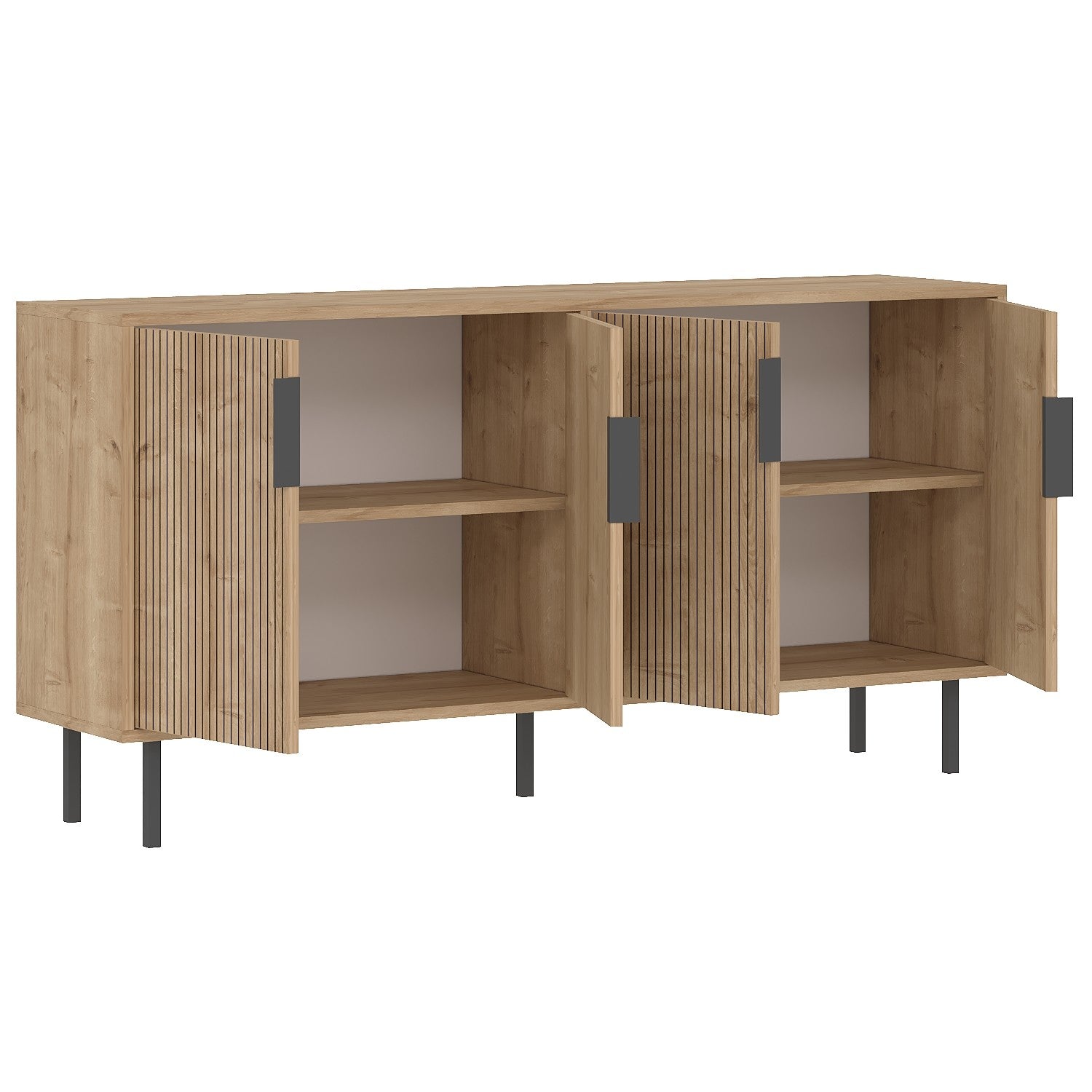 Aparador em Aglomerado – 150 cm x 75 cm x 36 cm – Carvalho Safira