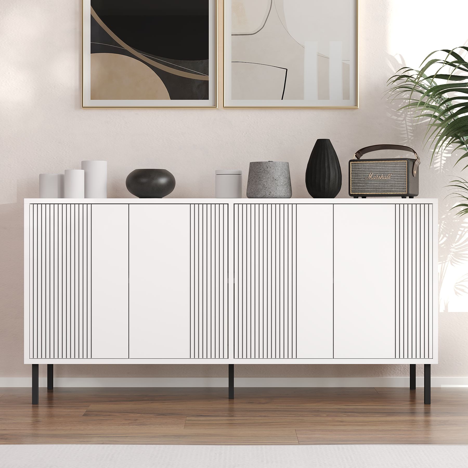Aparador – 150 cm x 75 cm x 36 cm – Branco – MDF
