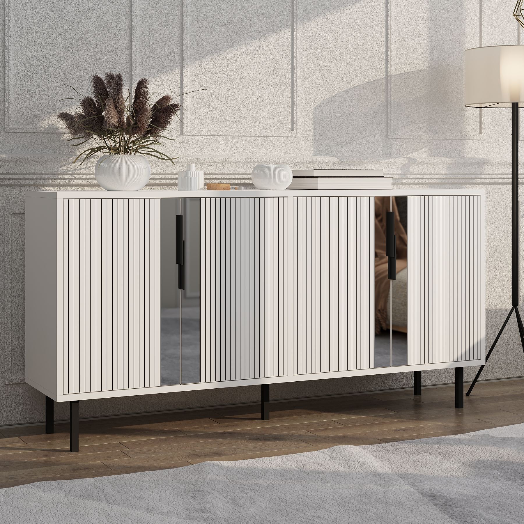 Aparador – 150 cm x 75 cm x 36 cm – Branco – MDF