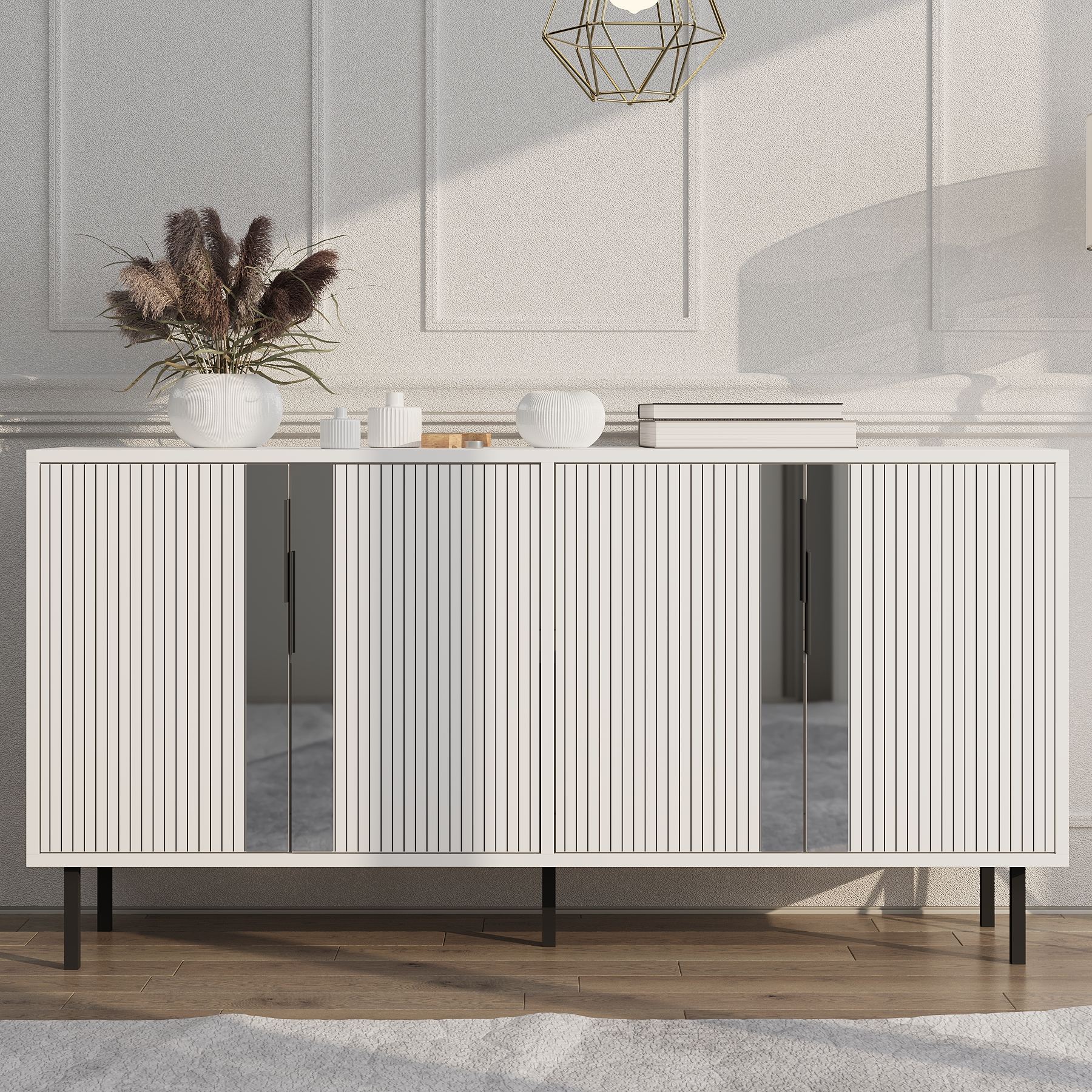 Aparador – 150 cm x 75 cm x 36 cm – Branco – MDF