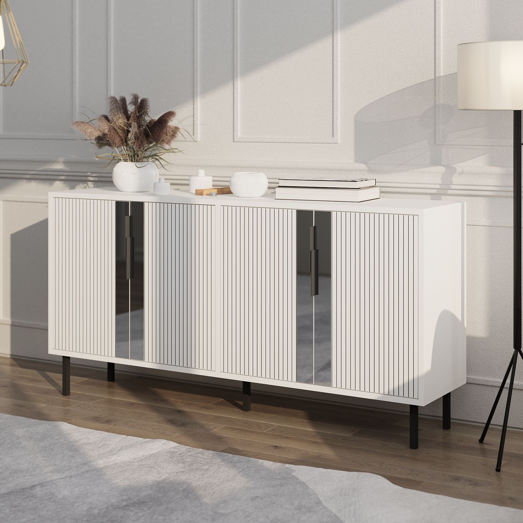 Aparador – 150 cm x 75 cm x 36 cm – Branco – MDF