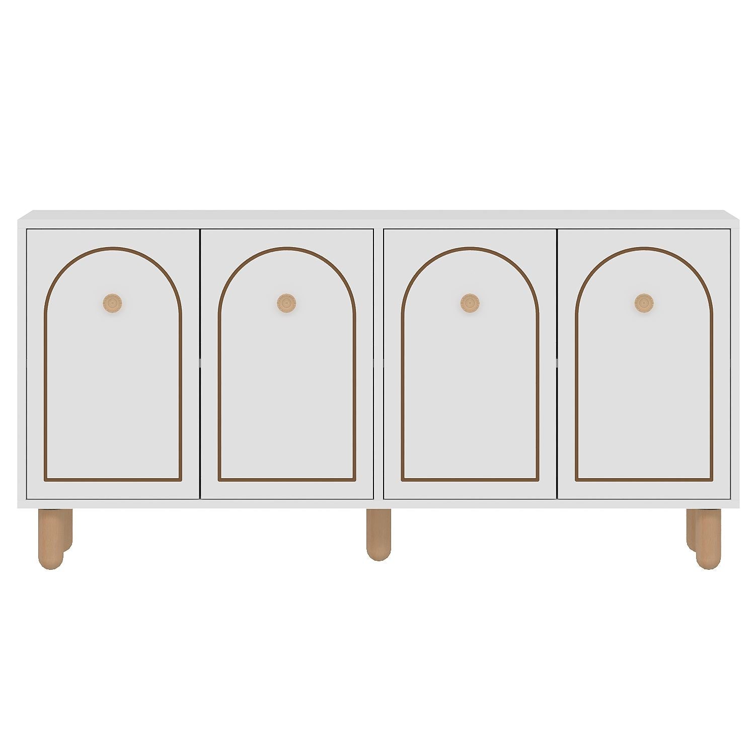 Aparador – 150 cm x 73 cm x 36 cm – Branco – Aglomerado revestido de melamina