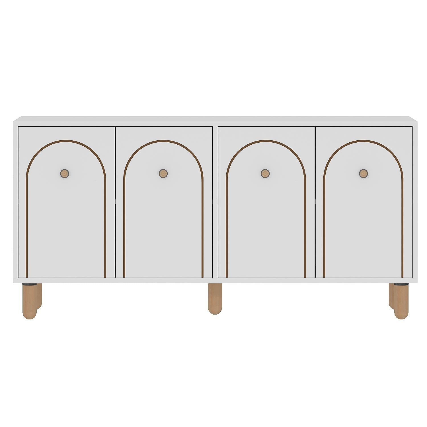Aparador – 150 cm – Branco – Aglomerado com revestimento de melamina