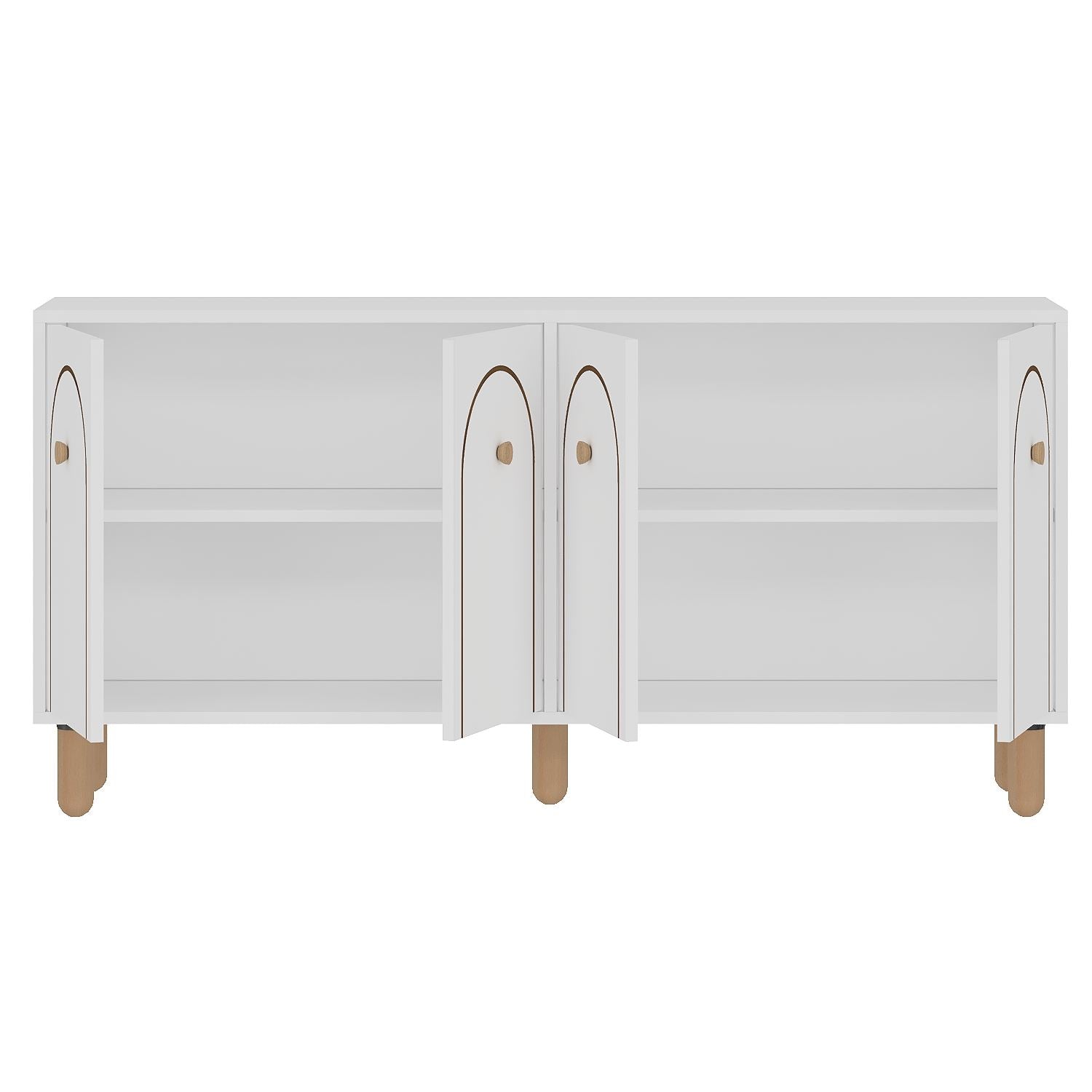 Aparador – 150 cm – Branco – Aglomerado com revestimento de melamina