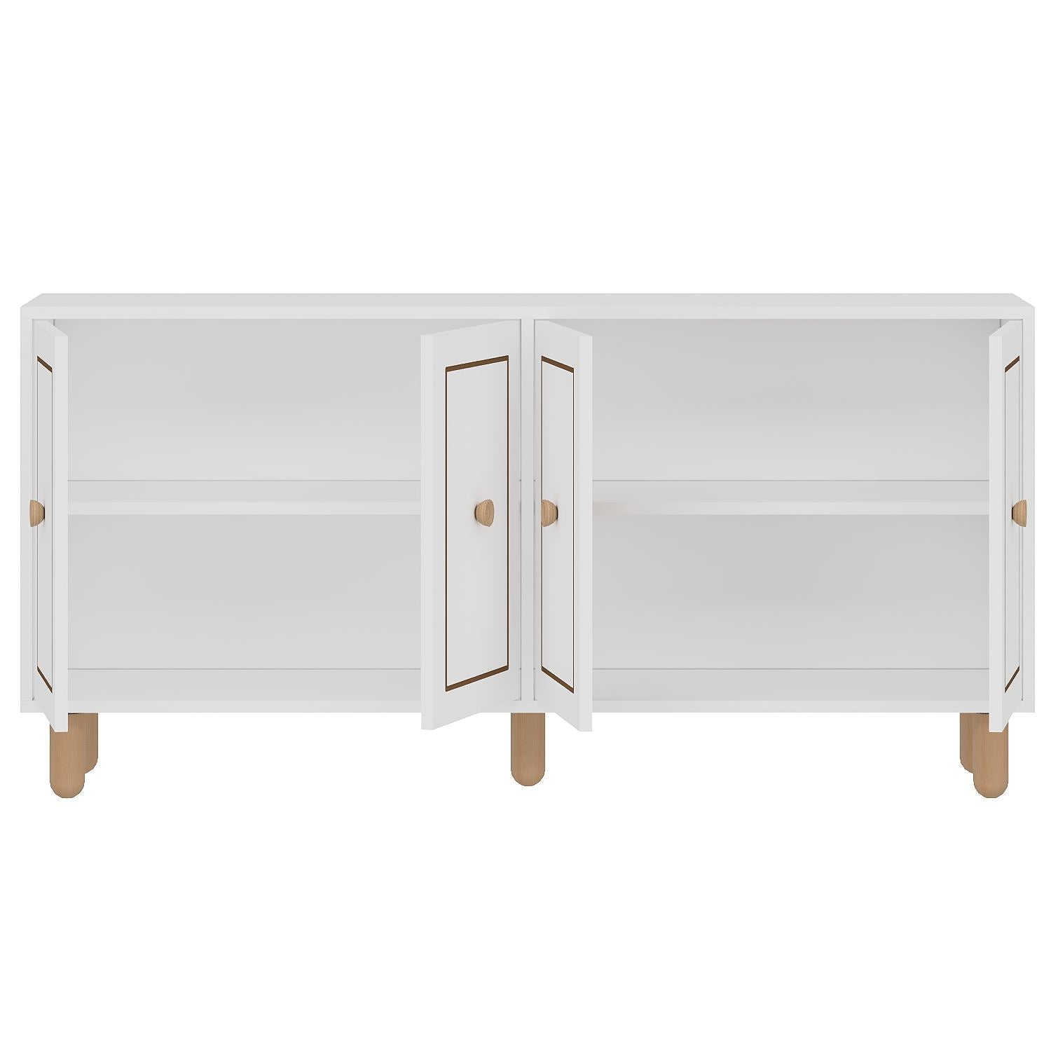 Aparador – 150 cm x 73 cm x 36 cm – Branco – Aglomerado revestido de melamina