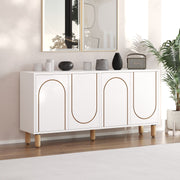 Aparador – 150 cm x 73 cm x 36 cm – Branco – Aglomerado com revestimento de melamina