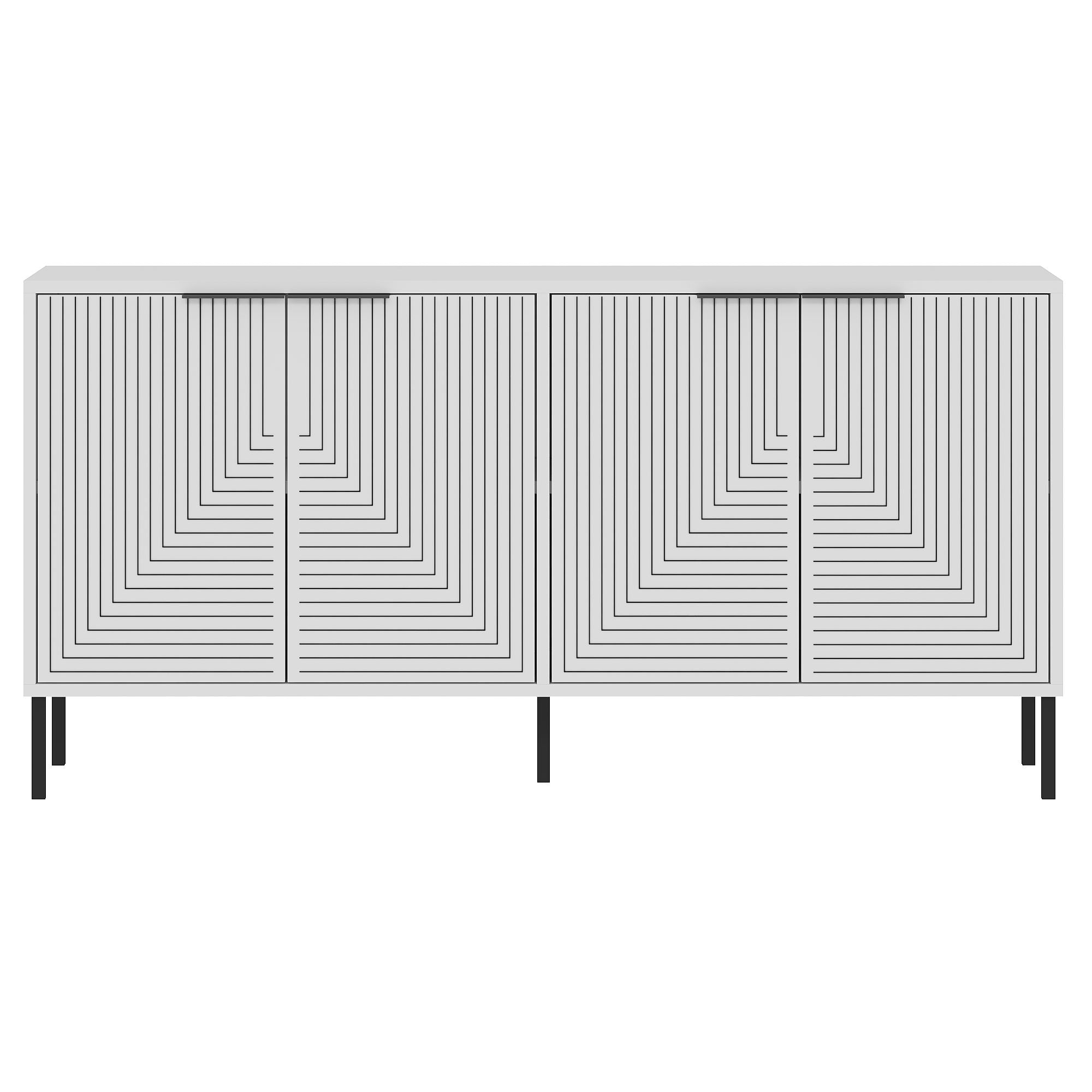 Aparador – 150 cm x 75 cm x 36 cm – Branco – Aglomerado