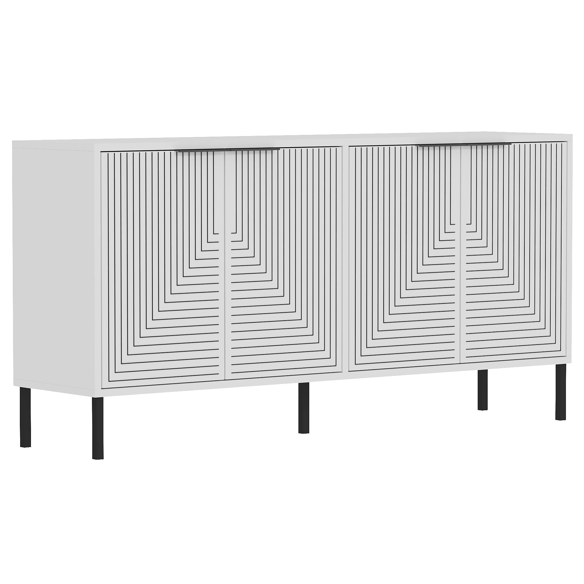 Aparador – 150 cm x 75 cm x 36 cm – Branco – Aglomerado