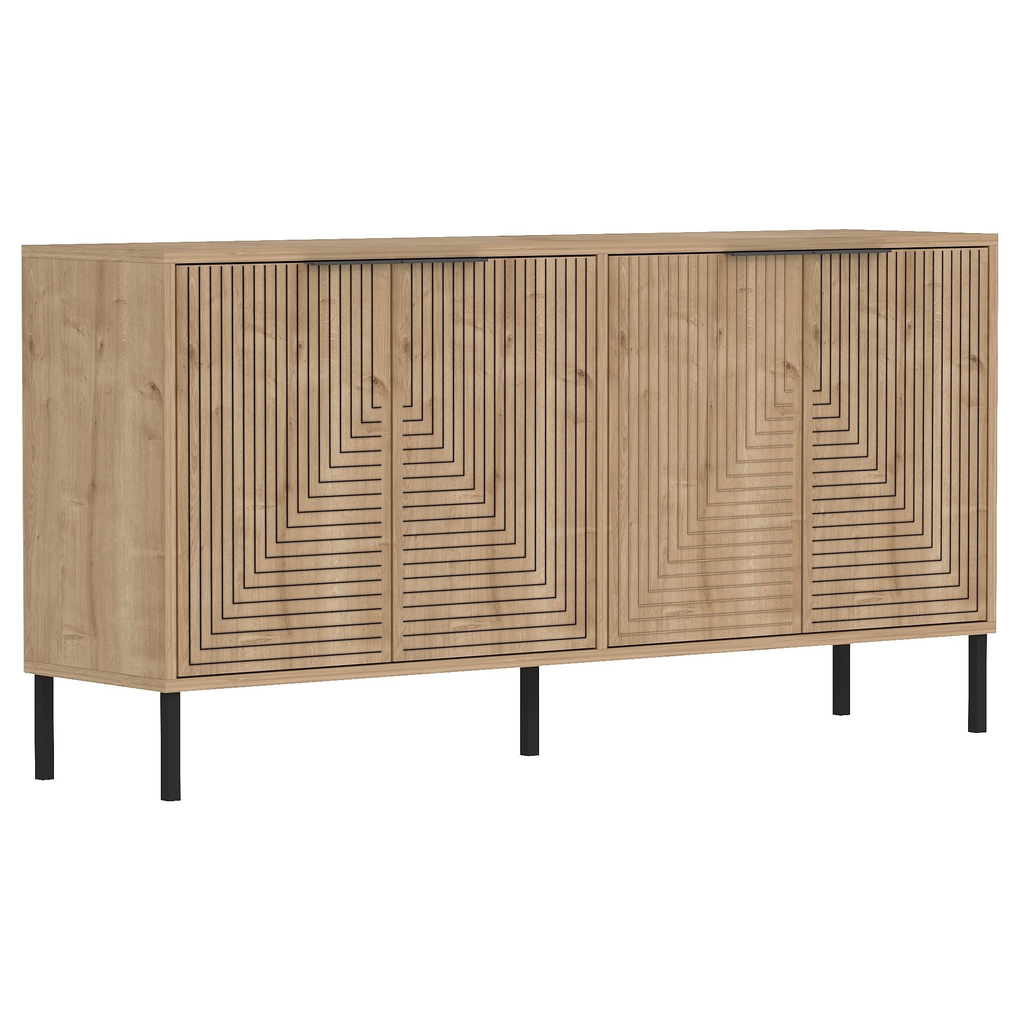 Aparador – 150cm x 75cm x 36cm – Carvalho Safira – Aglomerado