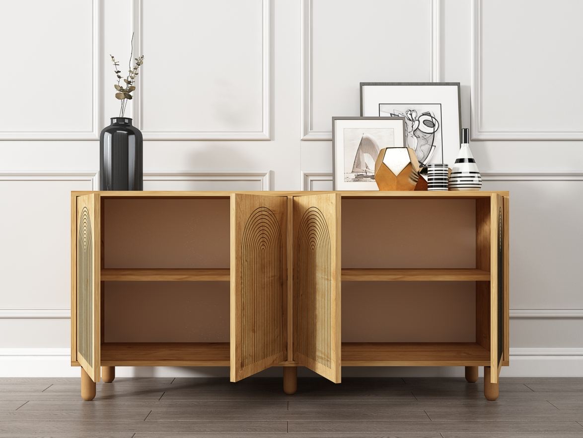 Aparador – 150 cm x 73 cm x 36 cm – Carvalho Safira – Aglomerado