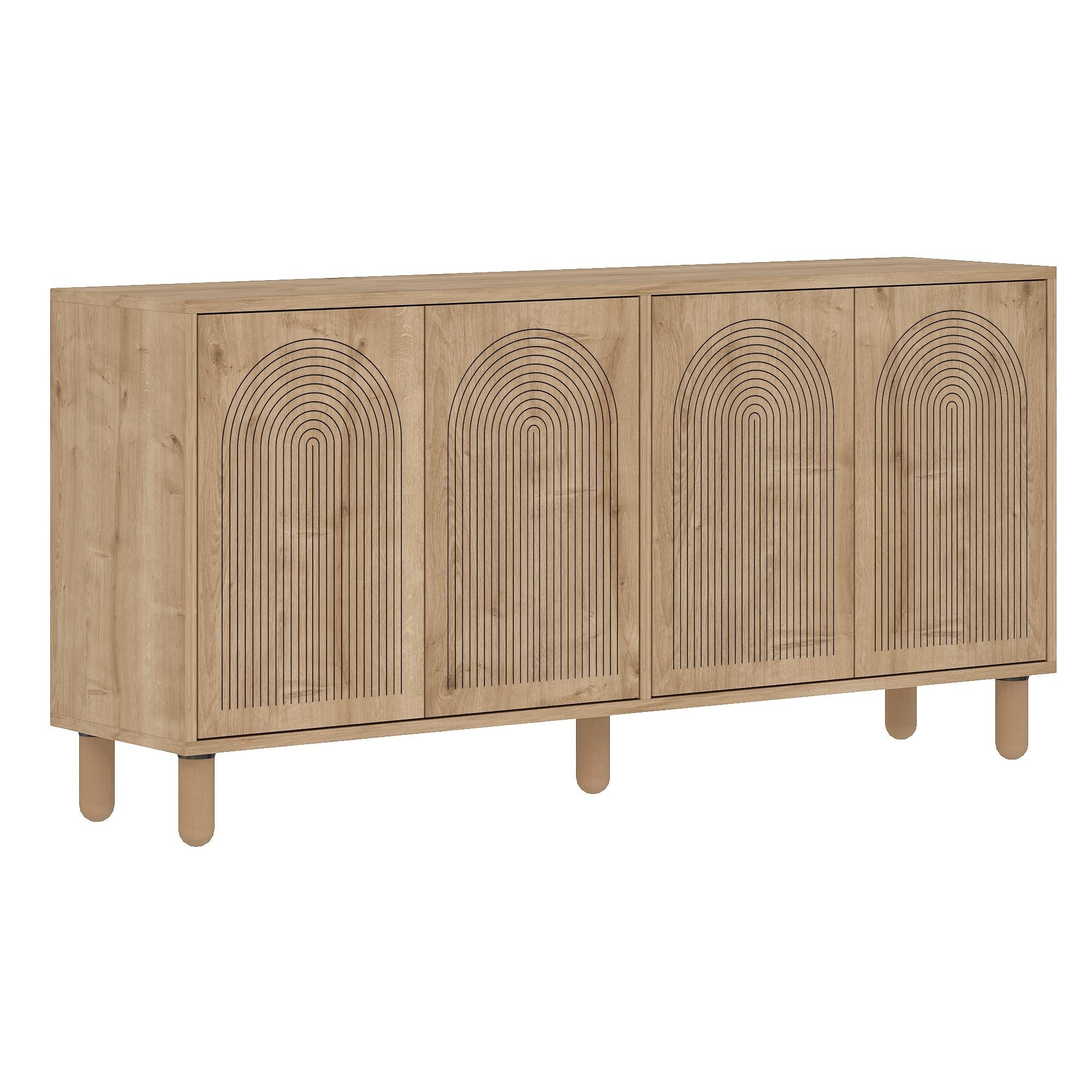 Aparador – 150 cm x 73 cm x 36 cm – Carvalho Safira – Aglomerado