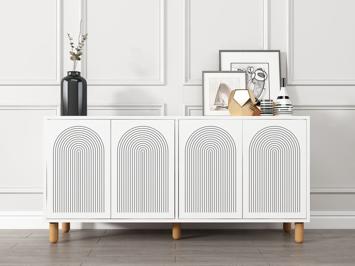 Aparador – 150 cm x 73 cm x 36 cm – Branco – Aglomerado