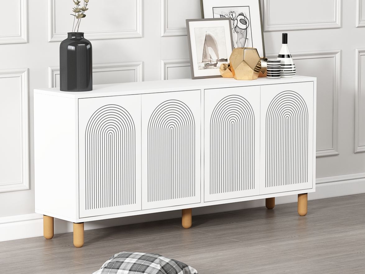 Aparador – 150 cm x 73 cm x 36 cm – Branco – Aglomerado