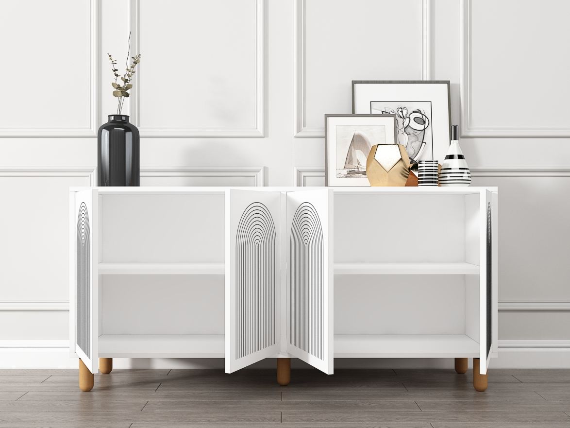 Aparador – 150 cm x 73 cm x 36 cm – Branco – Aglomerado
