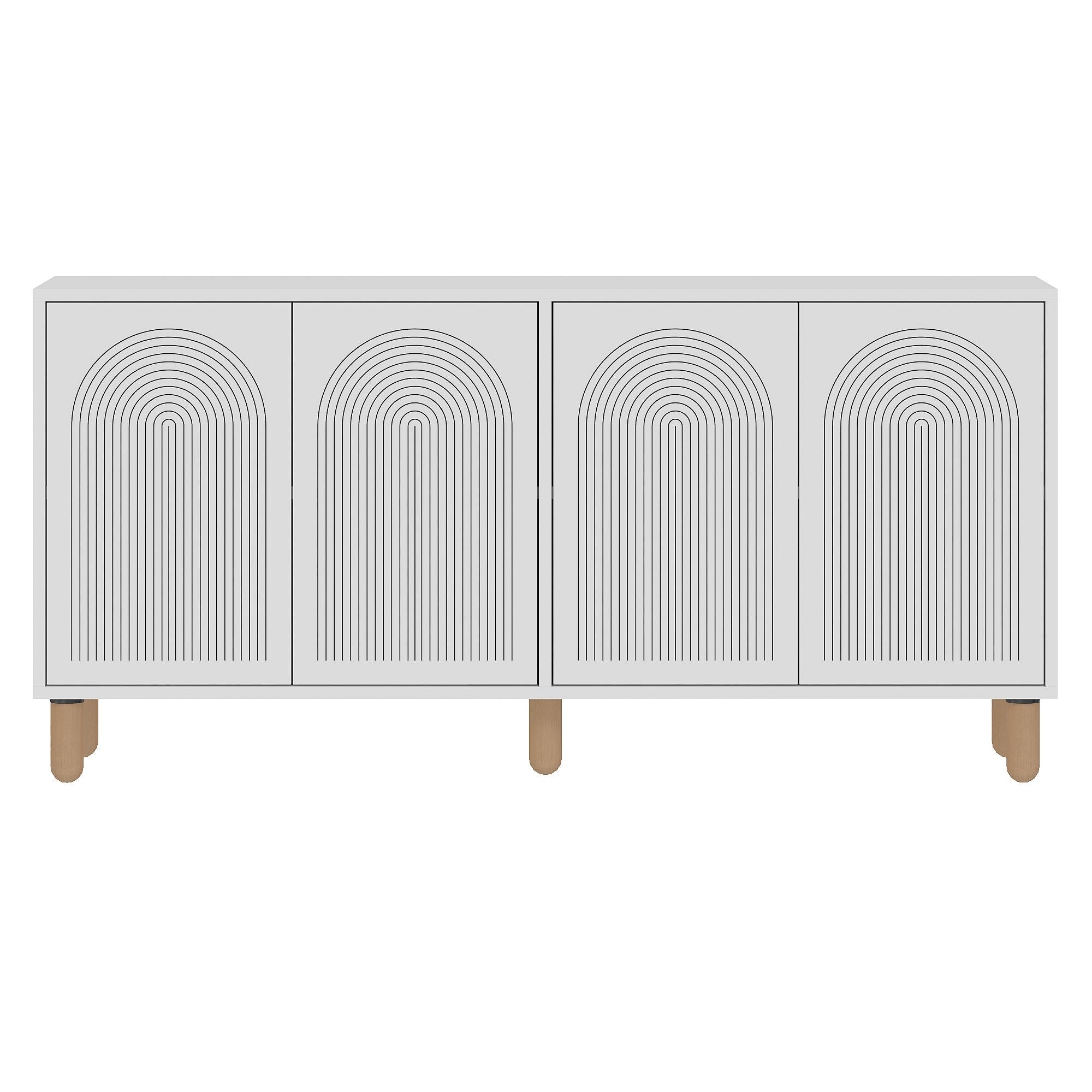 Aparador – 150 cm x 73 cm x 36 cm – Branco – Aglomerado