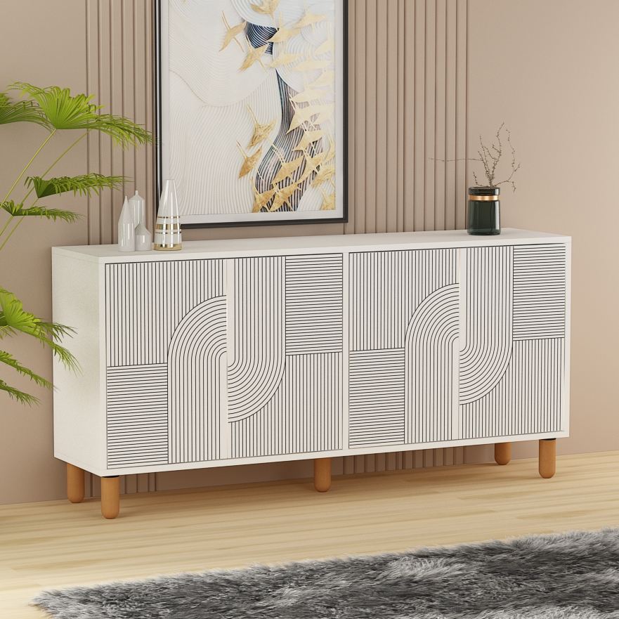 Aparador – 150 cm x 73 cm x 36 cm – Branco – Aglomerado