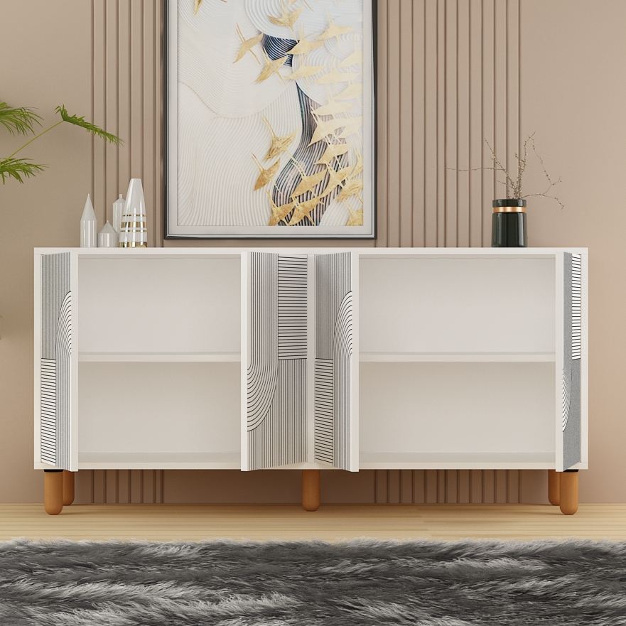 Aparador – 150 cm x 73 cm x 36 cm – Branco – Aglomerado