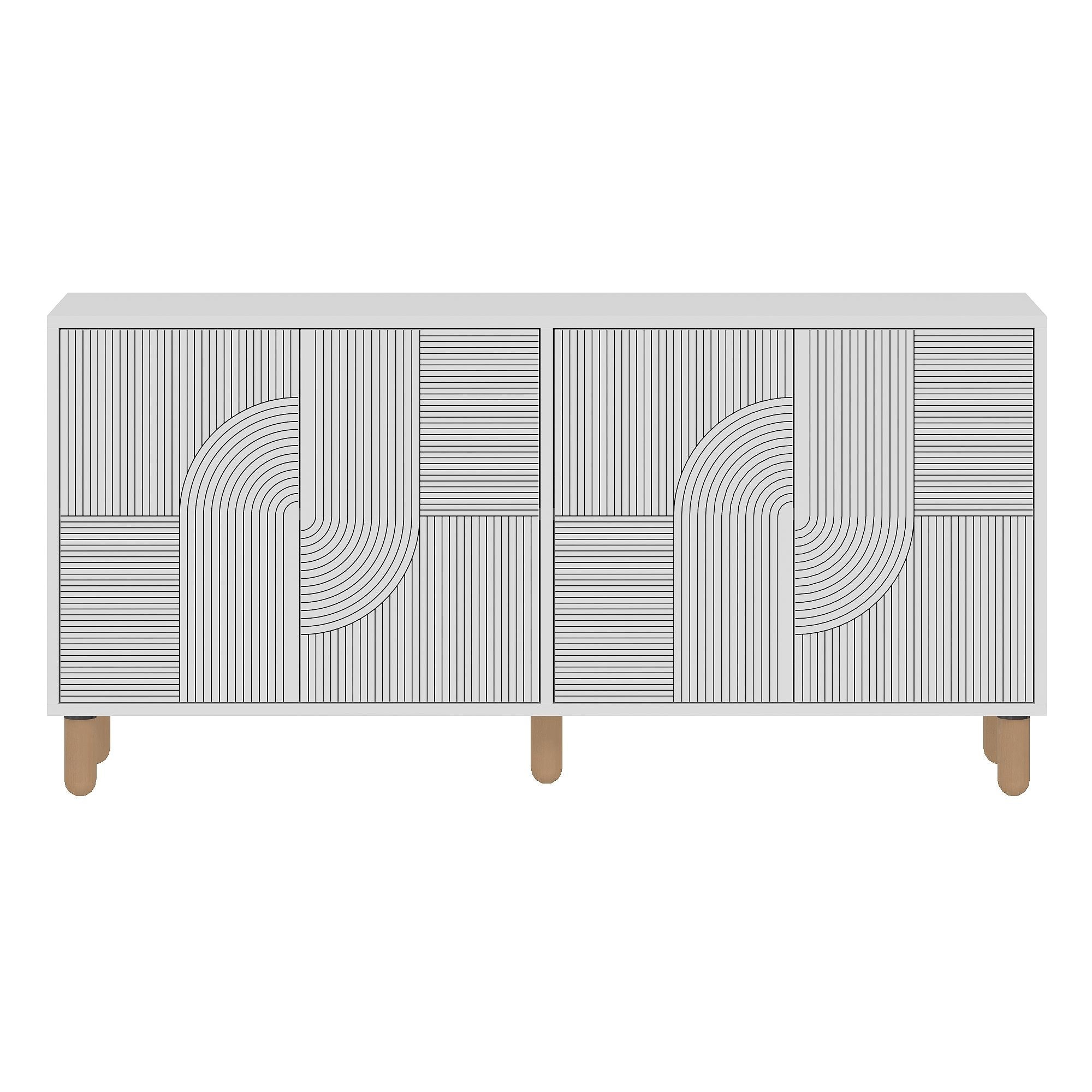 Aparador – 150 cm x 73 cm x 36 cm – Branco – Aglomerado