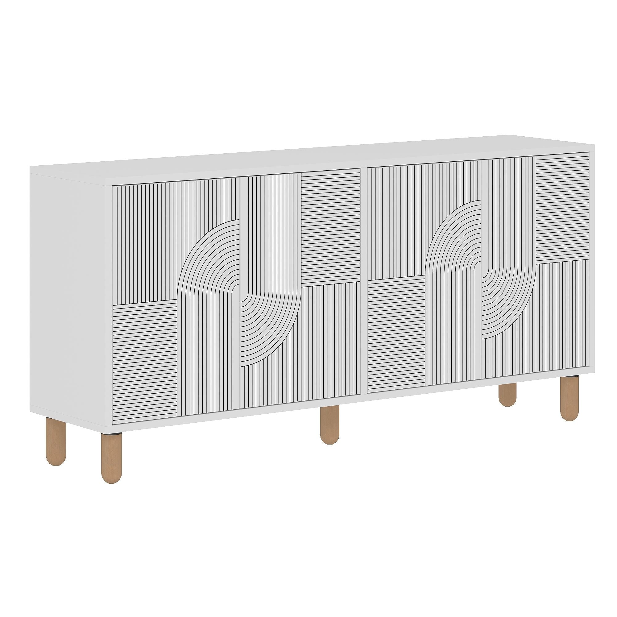 Aparador – 150 cm x 73 cm x 36 cm – Branco – Aglomerado